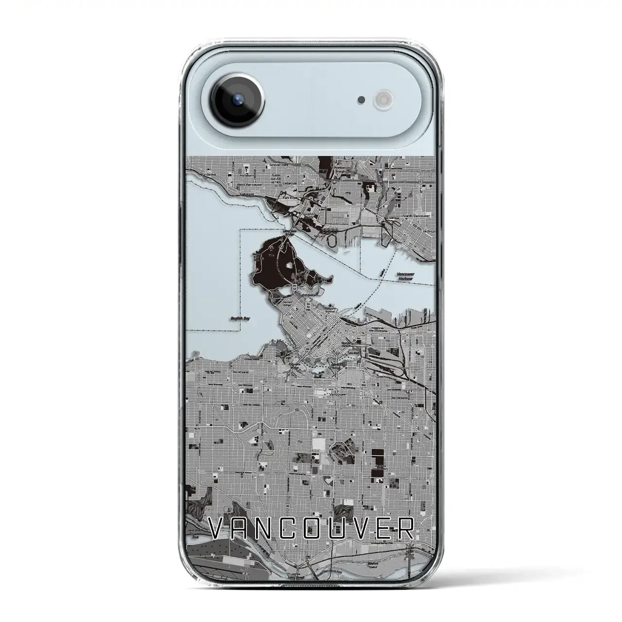 【バンクーバー(カナダ)】地図柄iPhoneケース(クリアタイプ)