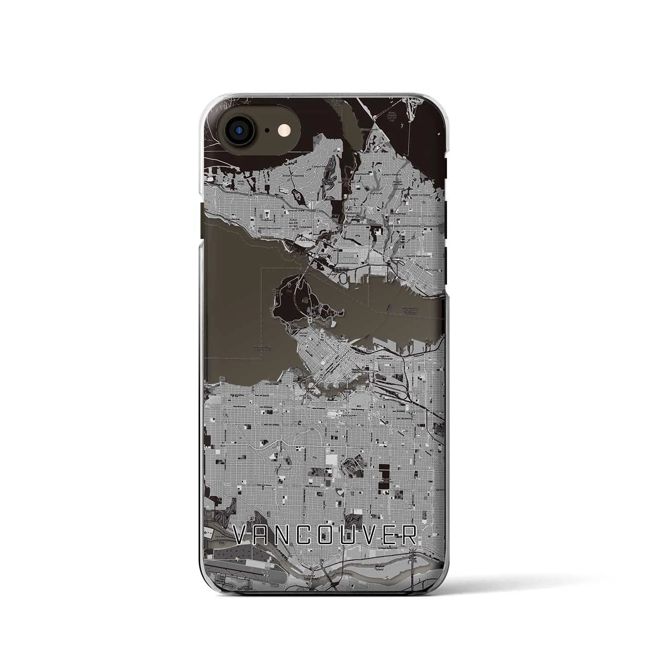【バンクーバー(カナダ)】地図柄iPhoneケース(クリアタイプ)