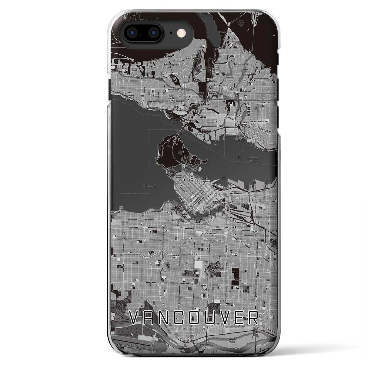 【バンクーバー(カナダ)】地図柄iPhoneケース(クリアタイプ)