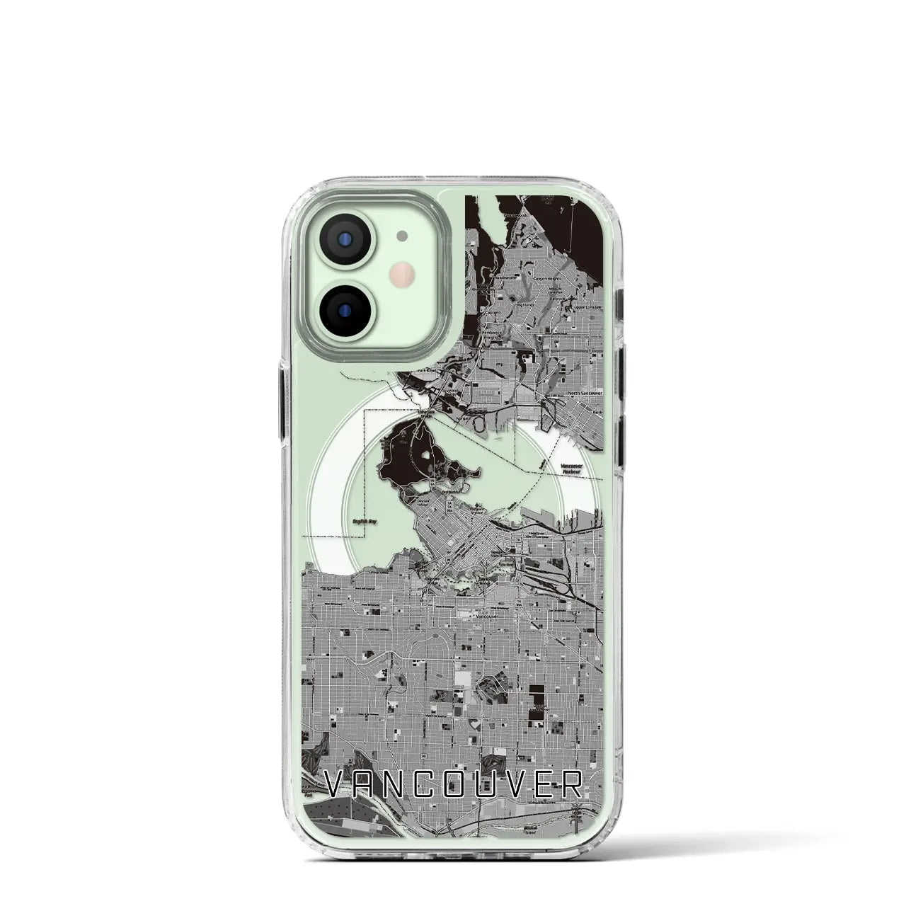 【バンクーバー(カナダ)】地図柄iPhoneケース(MagSafeタイプ)