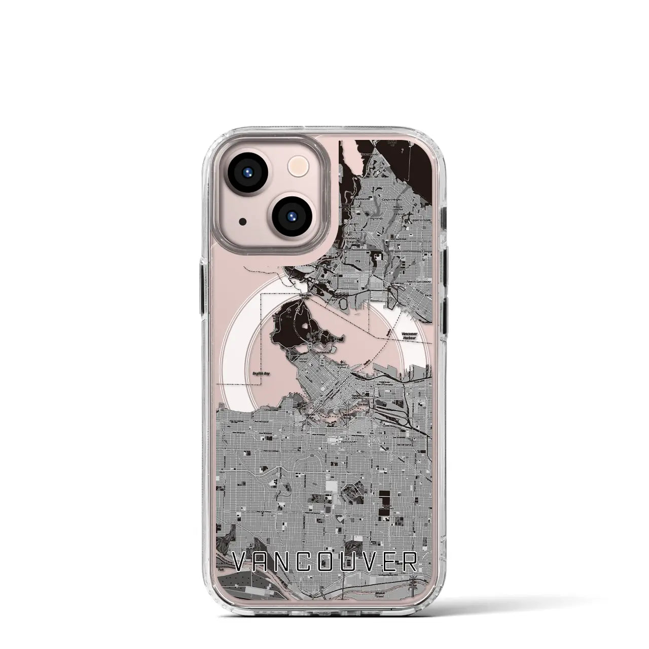 【バンクーバー(カナダ)】地図柄iPhoneケース(MagSafeタイプ)