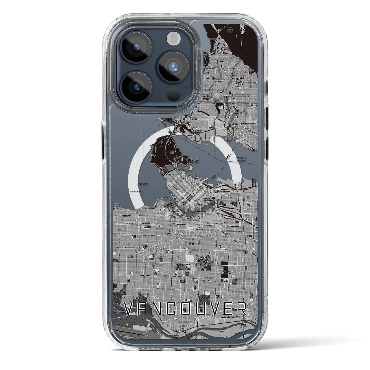 【バンクーバー(カナダ)】地図柄iPhoneケース(MagSafeタイプ)