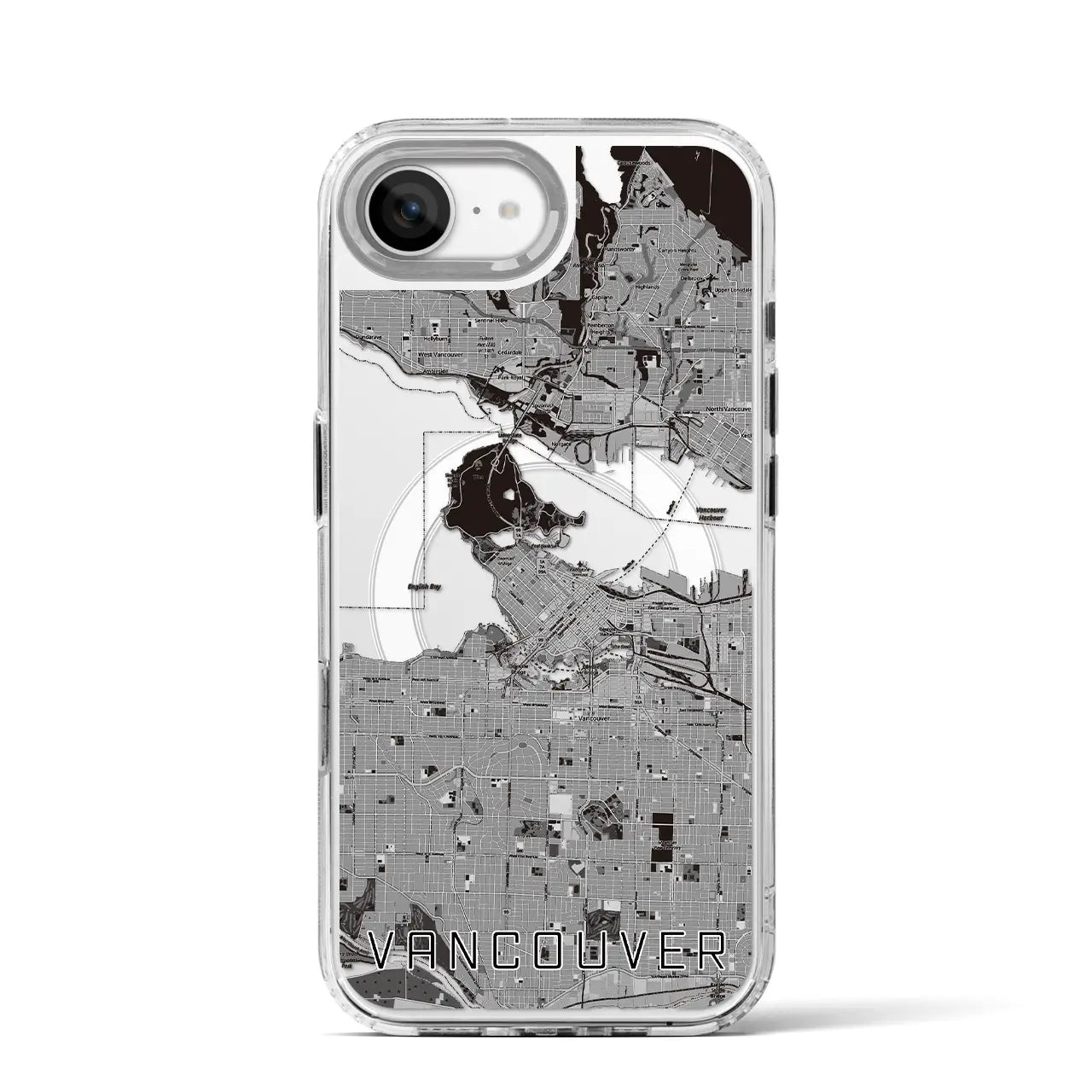 【バンクーバー(カナダ)】地図柄iPhoneケース(MagSafeタイプ)