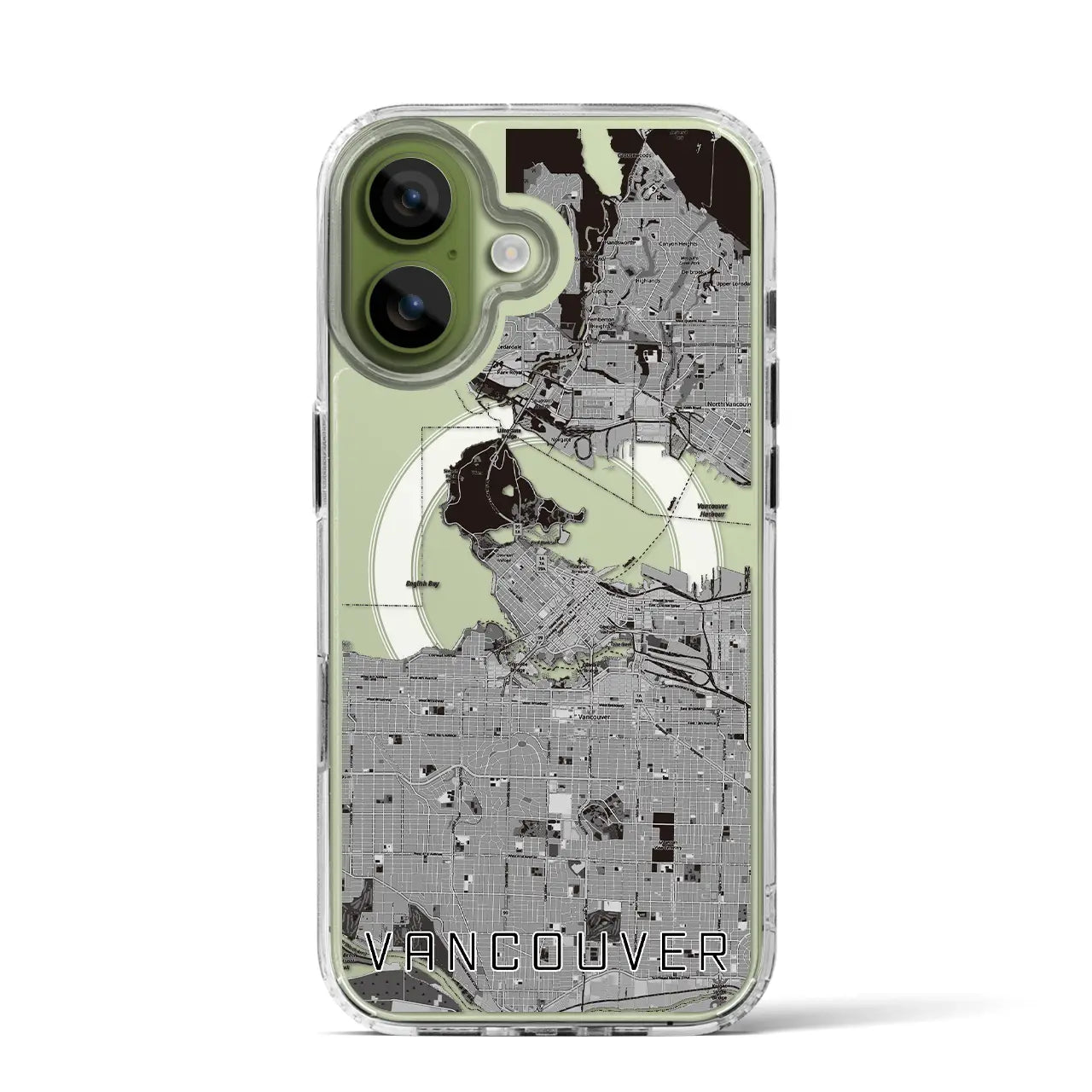【バンクーバー(カナダ)】地図柄iPhoneケース(MagSafeタイプ)