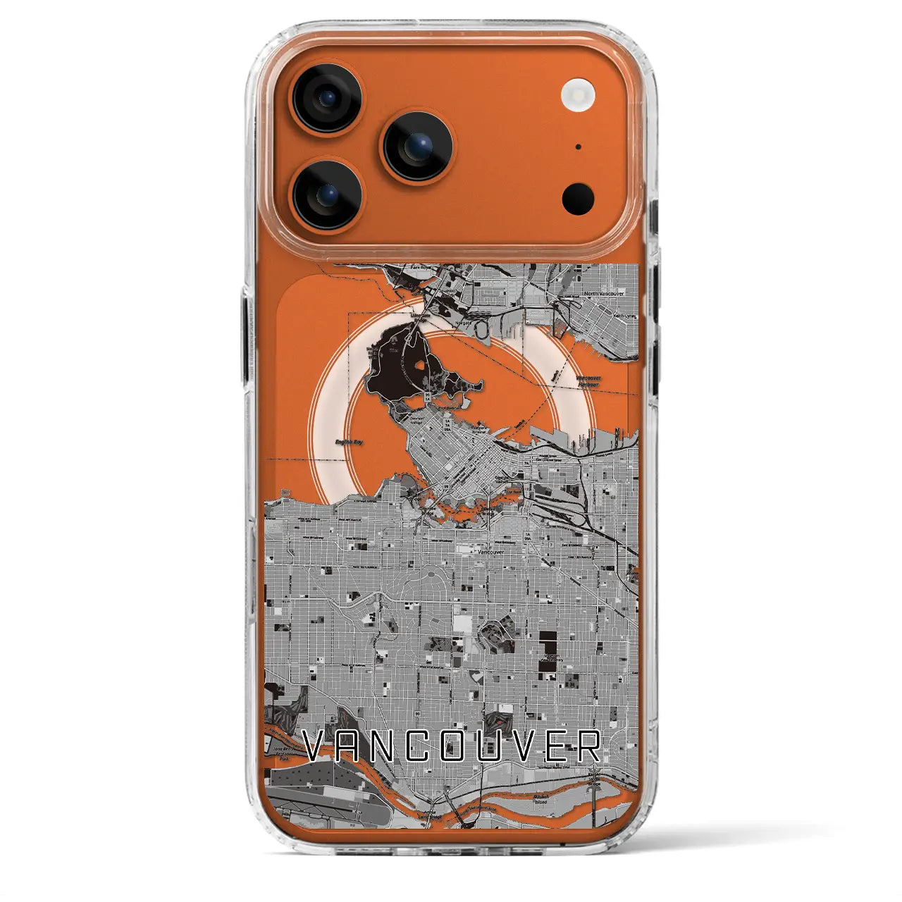 【バンクーバー(カナダ)】地図柄iPhoneケース(MagSafeタイプ)