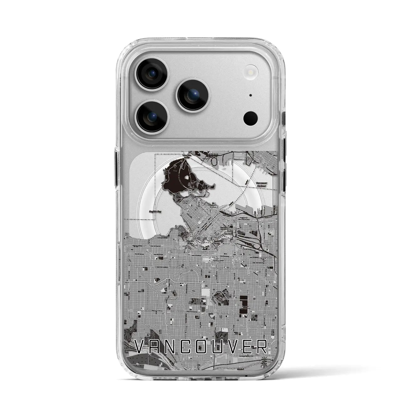 【バンクーバー(カナダ)】地図柄iPhoneケース(MagSafeタイプ)