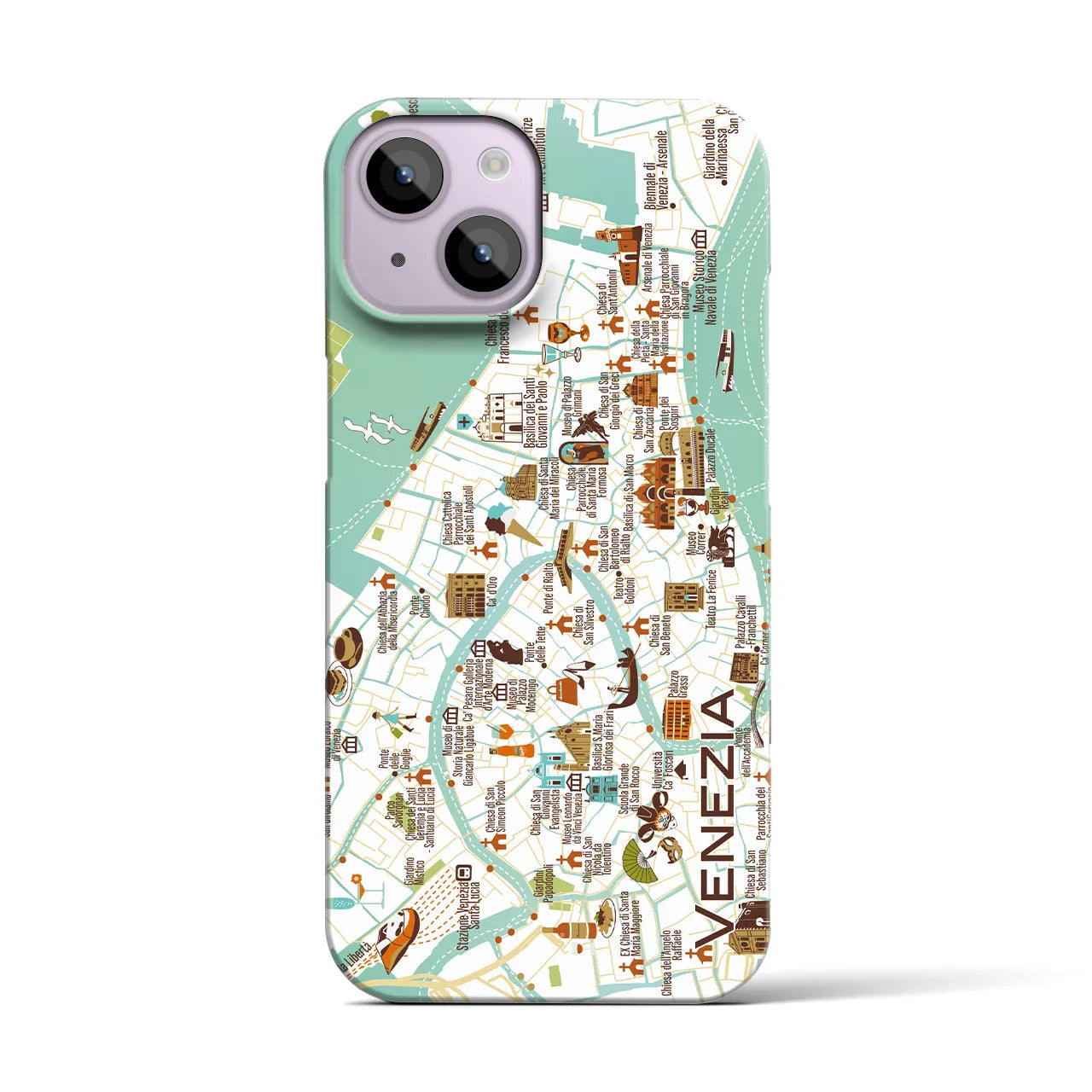 【ヴェネツィア】イラストマップiPhoneケース(バックカバータイプ)