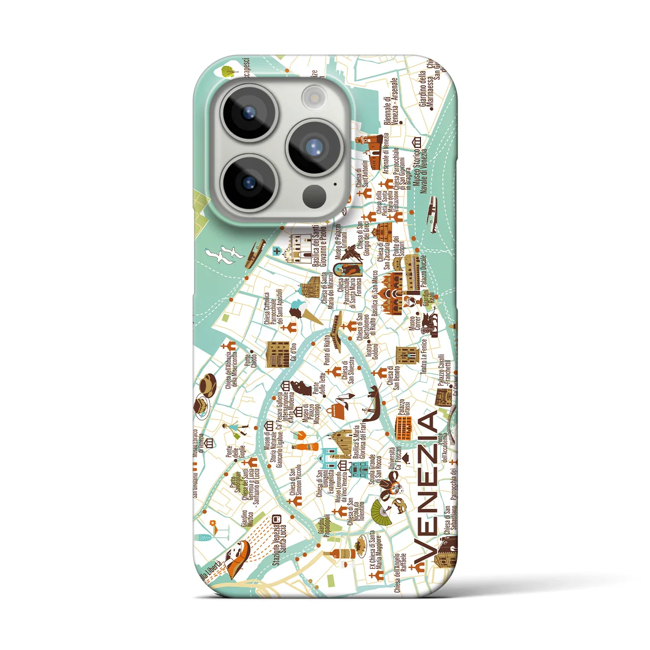 【ヴェネツィア】イラストマップiPhoneケース(バックカバータイプ)