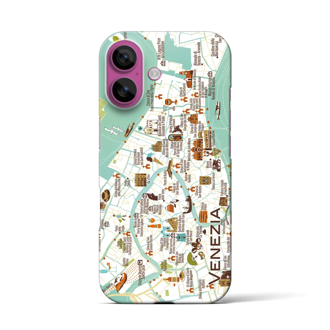 【ヴェネツィア】イラストマップiPhoneケース(バックカバータイプ)