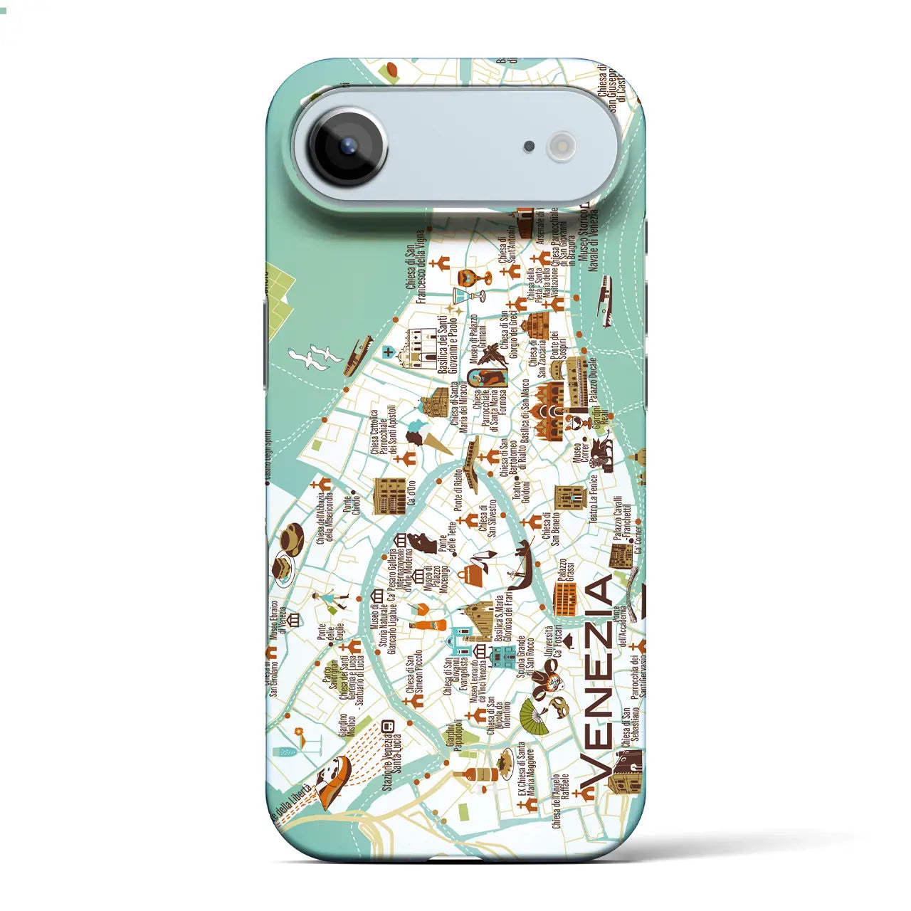 【ヴェネツィア】イラストマップiPhoneケース(バックカバータイプ)