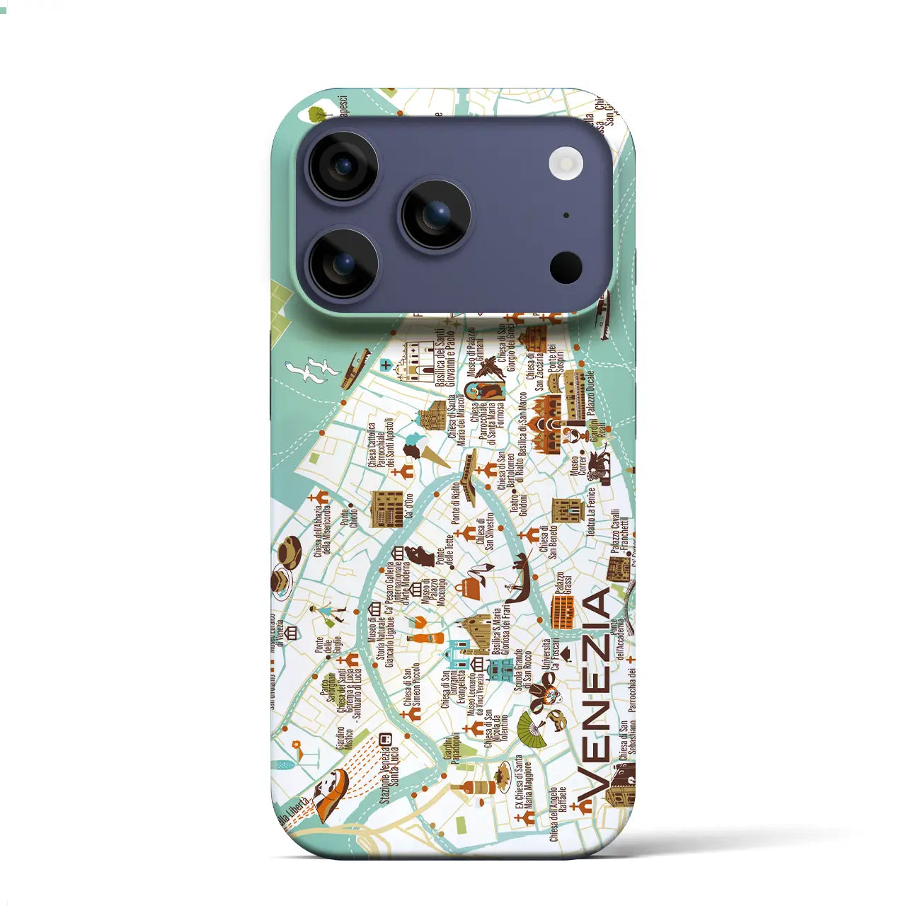 【ヴェネツィア】イラストマップiPhoneケース(バックカバータイプ)