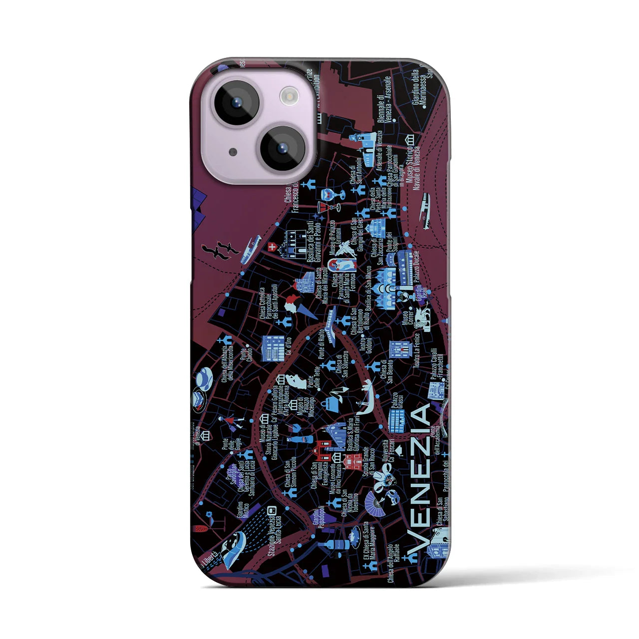 【ヴェネツィア】イラストマップiPhoneケース(バックカバータイプ)