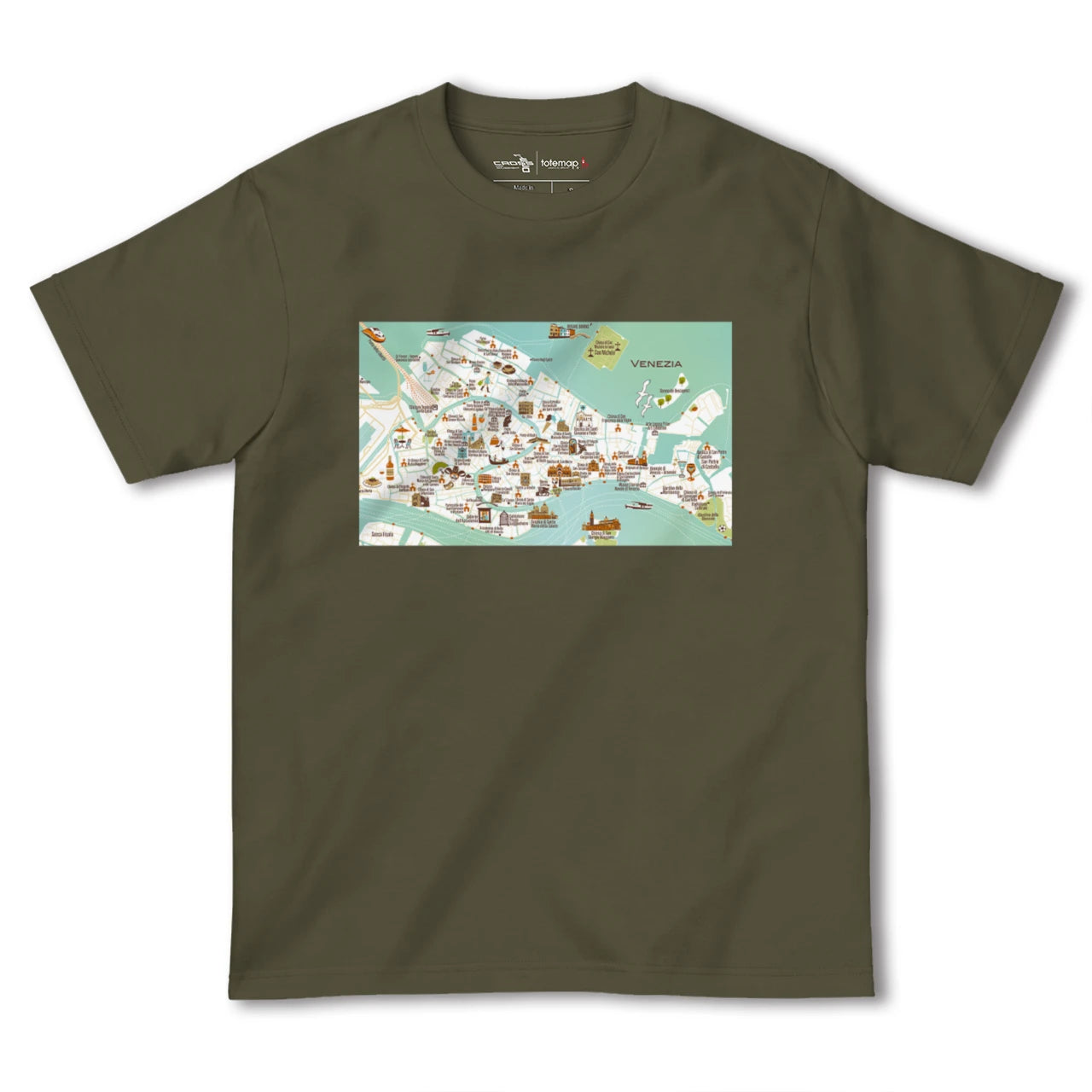 【ヴェネツィア(イタリア)】イラストマップTシャツ