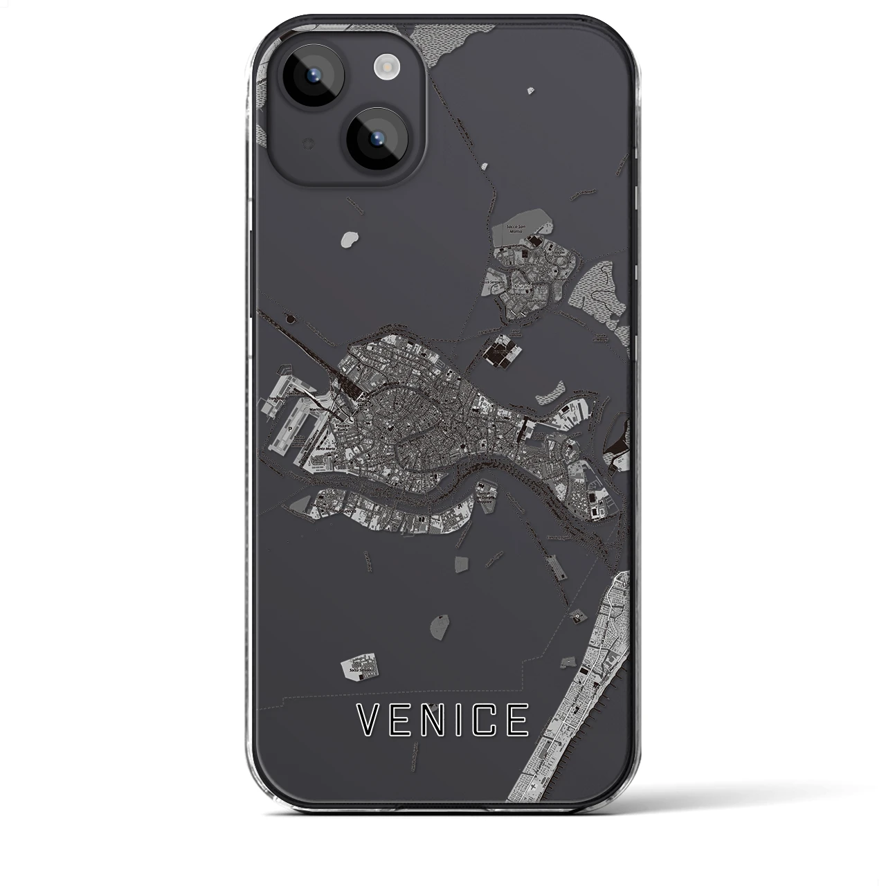 【ヴェネツィア2(イタリア)】地図柄iPhoneケース(クリアタイプ)