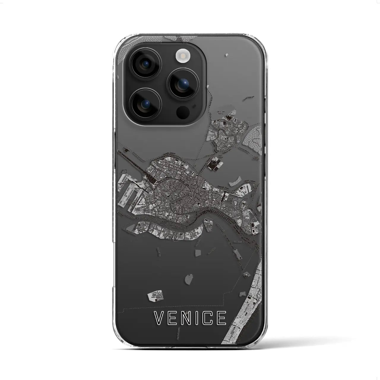【ヴェネツィア2(イタリア)】地図柄iPhoneケース(クリアタイプ)