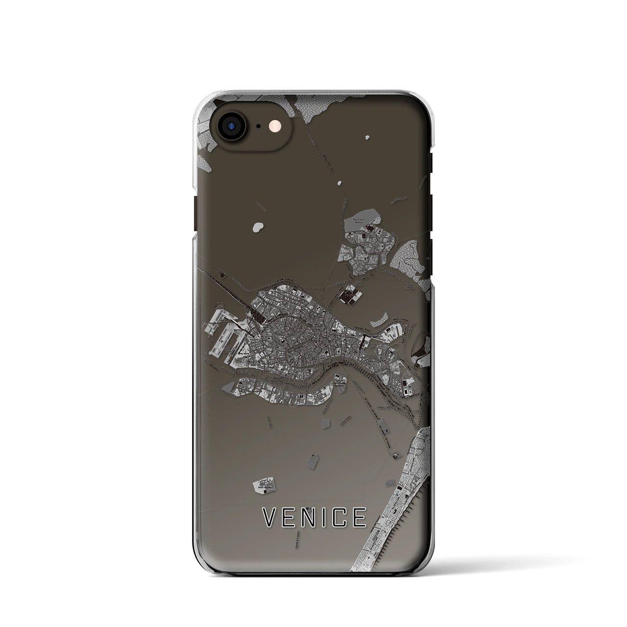 【ヴェネツィア2(イタリア)】地図柄iPhoneケース(クリアタイプ)