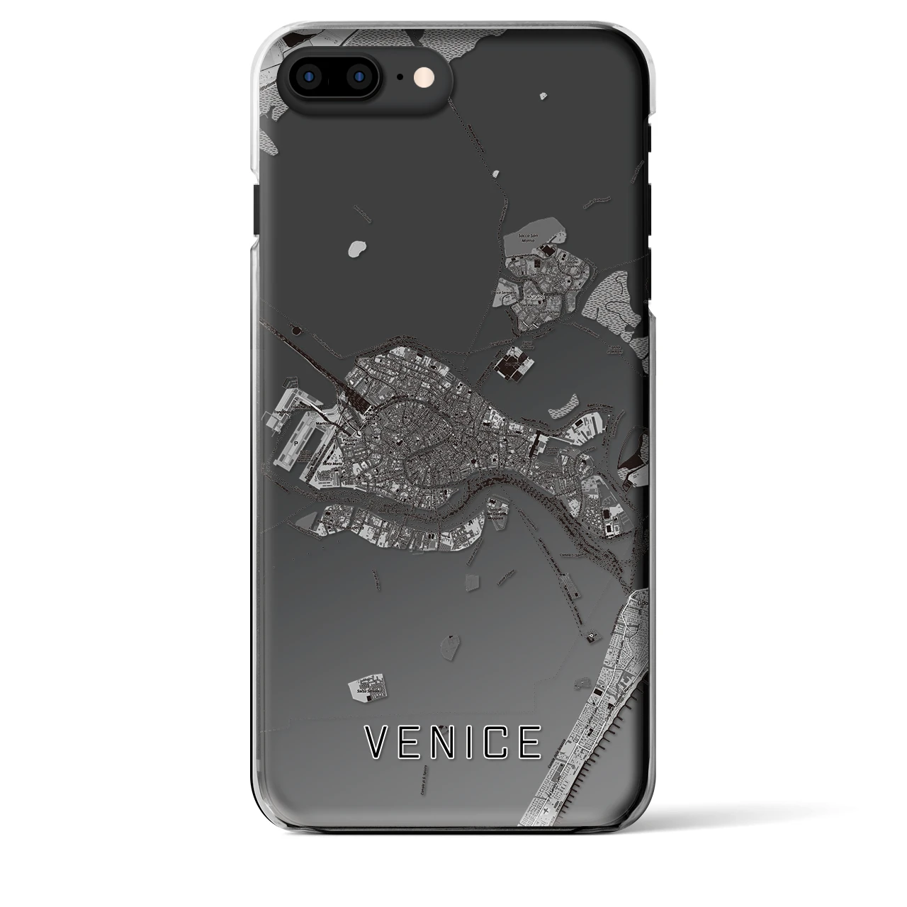 【ヴェネツィア2(イタリア)】地図柄iPhoneケース(クリアタイプ)