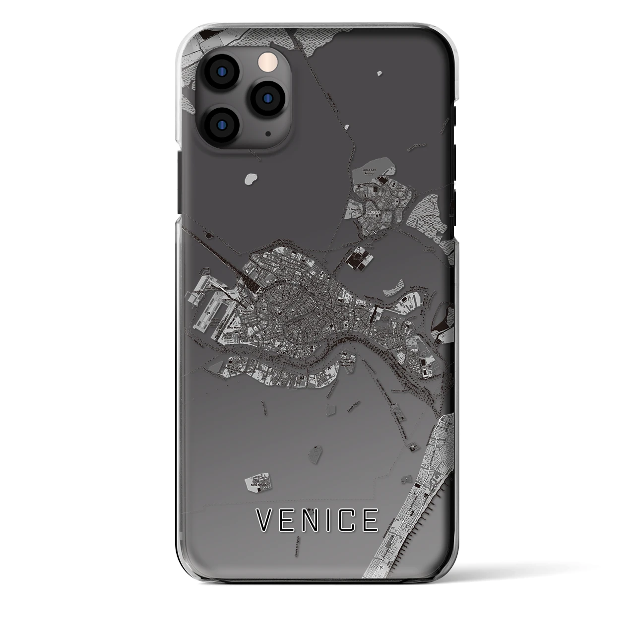 【ヴェネツィア2(イタリア)】地図柄iPhoneケース(クリアタイプ)