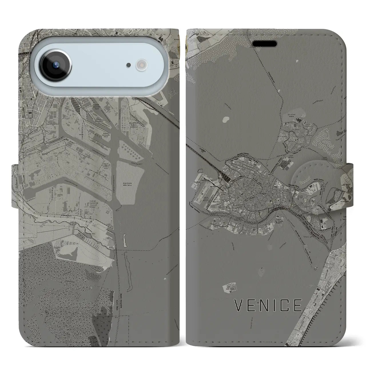 【ヴェネツィア2(イタリア)】地図柄iPhoneケース(手帳タイプ)