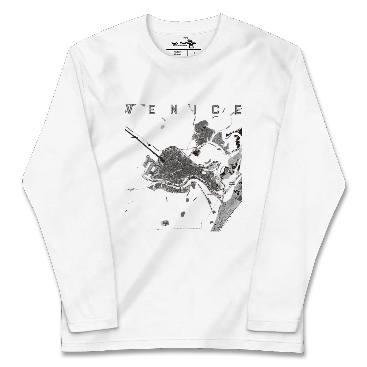 【ヴェネツィア2(イタリア)】地図柄ロングスリーブTシャツ