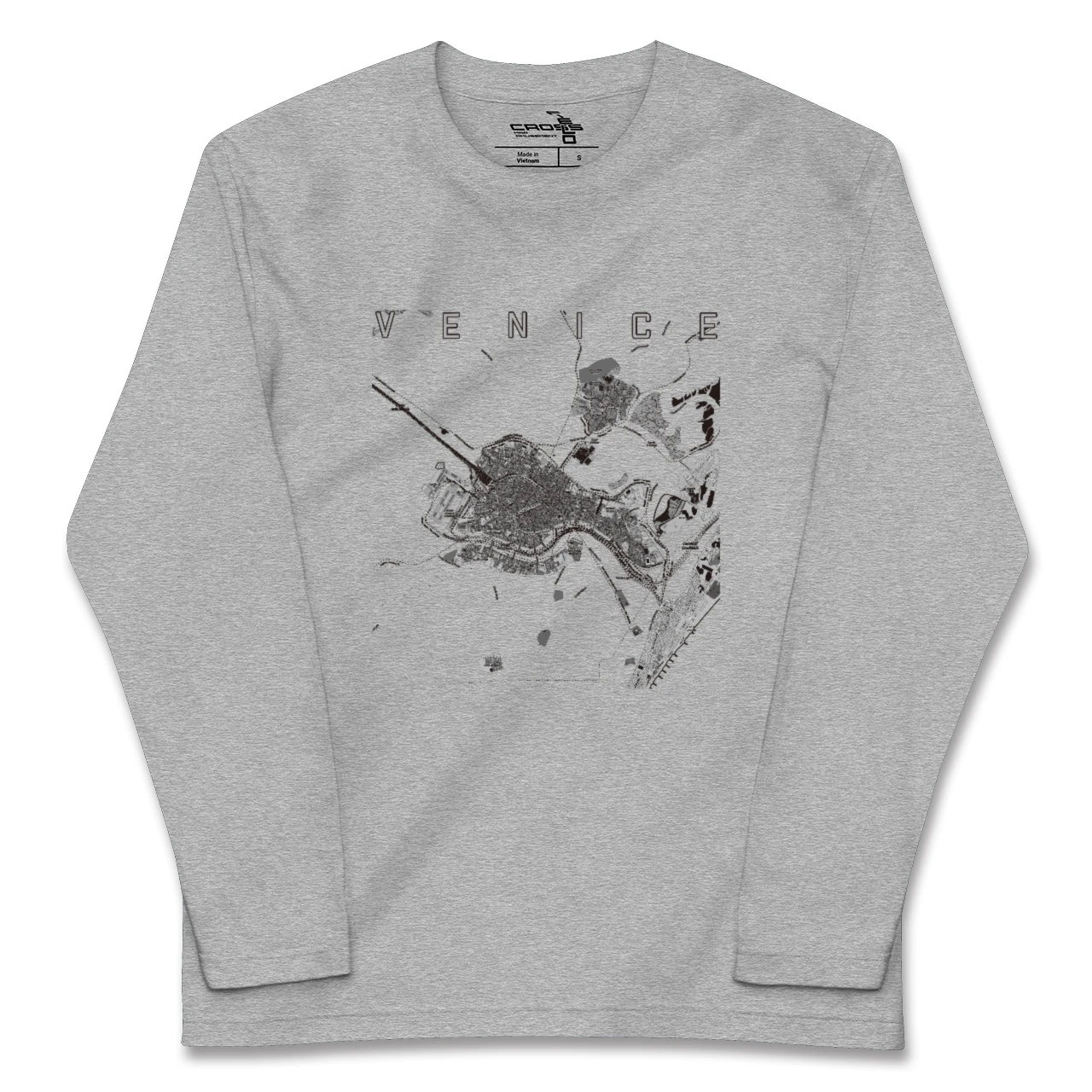 【ヴェネツィア2(イタリア)】地図柄ロングスリーブTシャツ