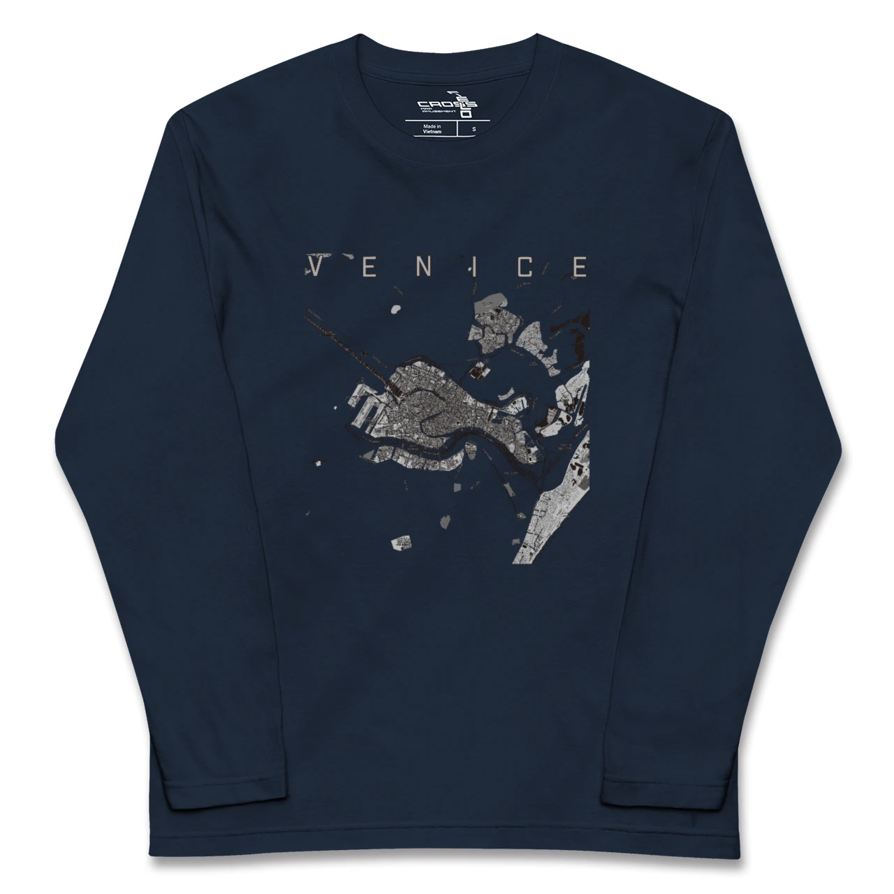【ヴェネツィア2(イタリア)】地図柄ロングスリーブTシャツ