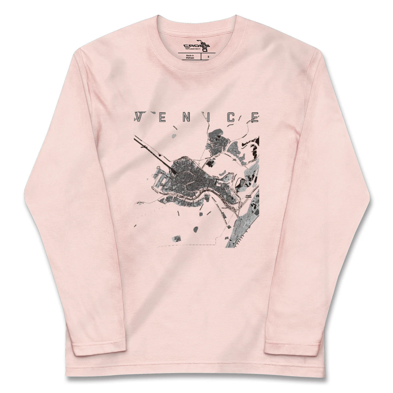 【ヴェネツィア2(イタリア)】地図柄ロングスリーブTシャツ
