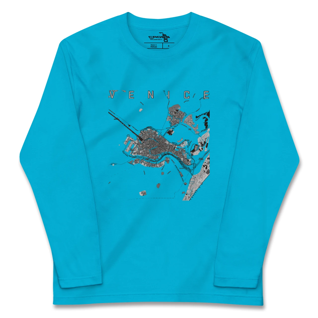 【ヴェネツィア2(イタリア)】地図柄ロングスリーブTシャツ