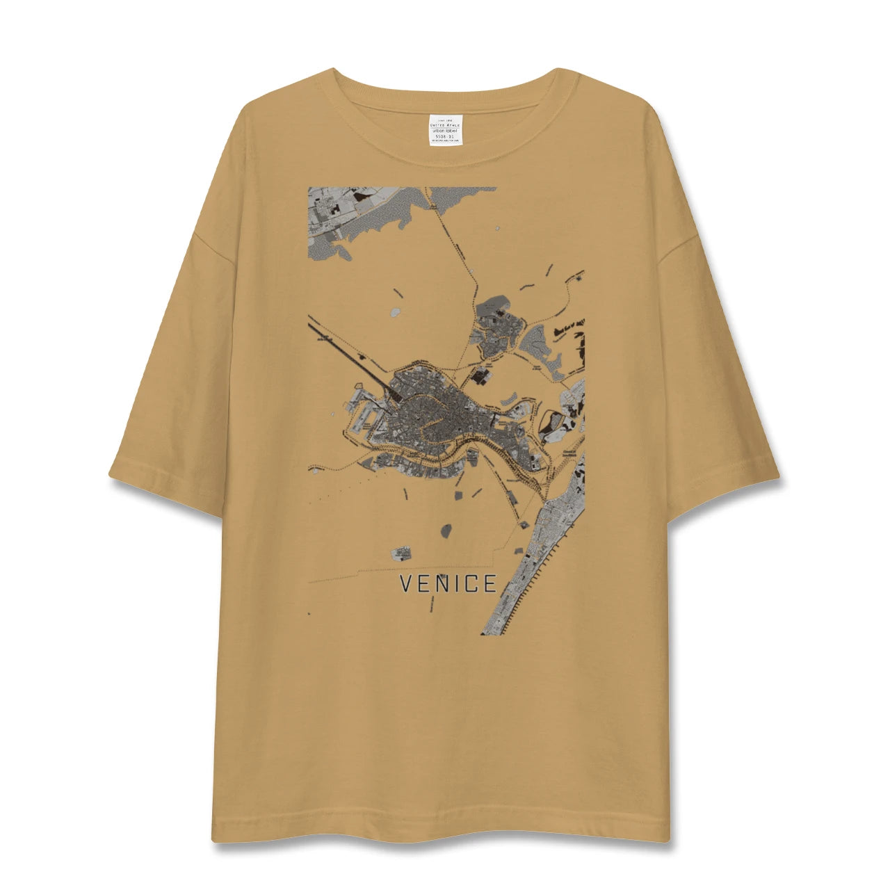 【ヴェネツィア2(イタリア)】地図柄ビッグシルエットTシャツ