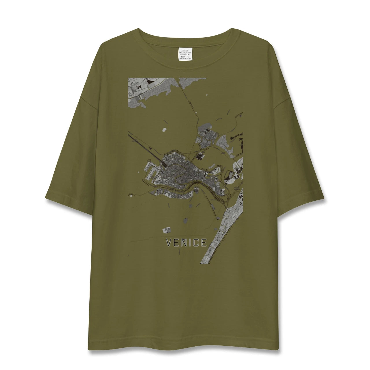 【ヴェネツィア2(イタリア)】地図柄ビッグシルエットTシャツ
