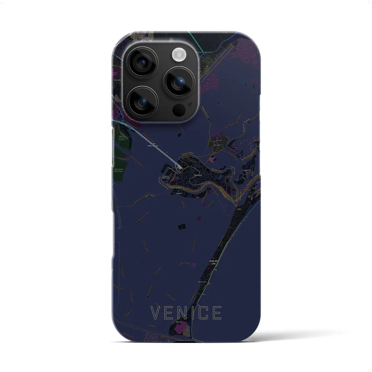 【ヴェネツィア(イタリア)】地図柄iPhoneケース(バックカバータイプ)
