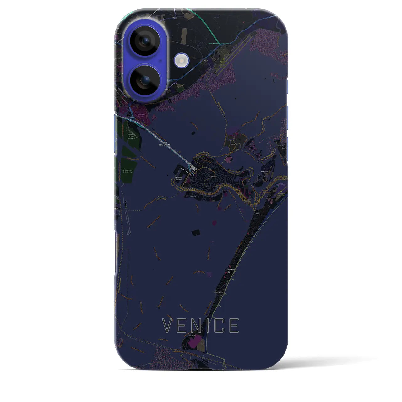 【ヴェネツィア(イタリア)】地図柄iPhoneケース(バックカバータイプ)