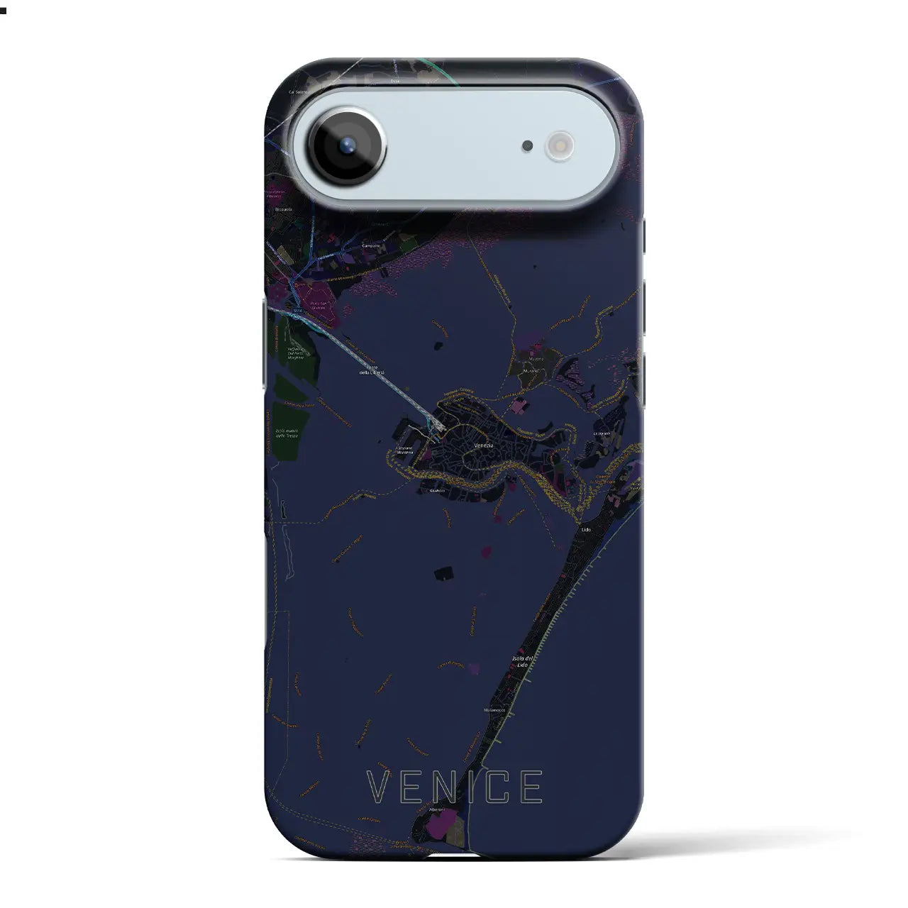 【ヴェネツィア(イタリア)】地図柄iPhoneケース(バックカバータイプ)