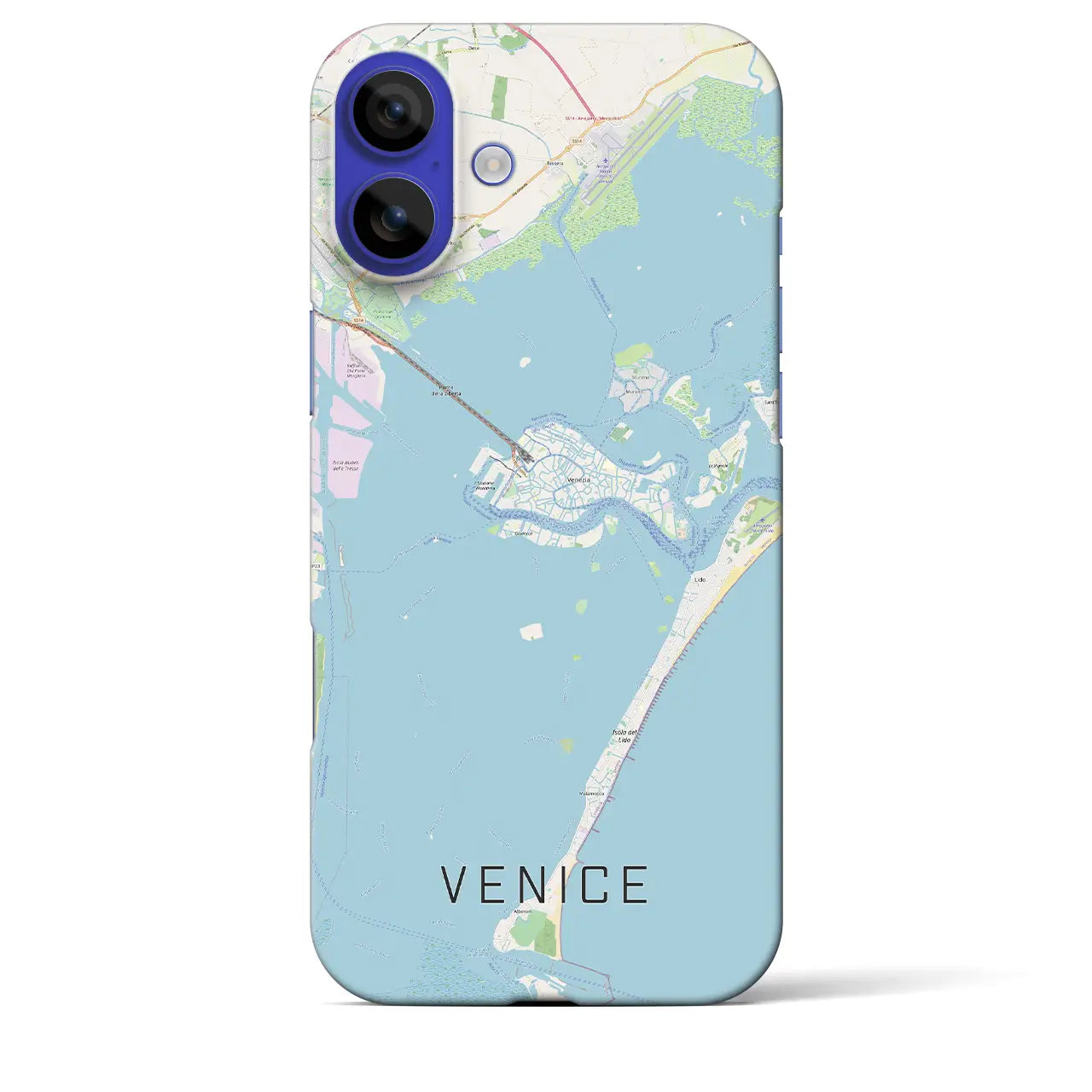 【ヴェネツィア(イタリア)】地図柄iPhoneケース(バックカバータイプ)