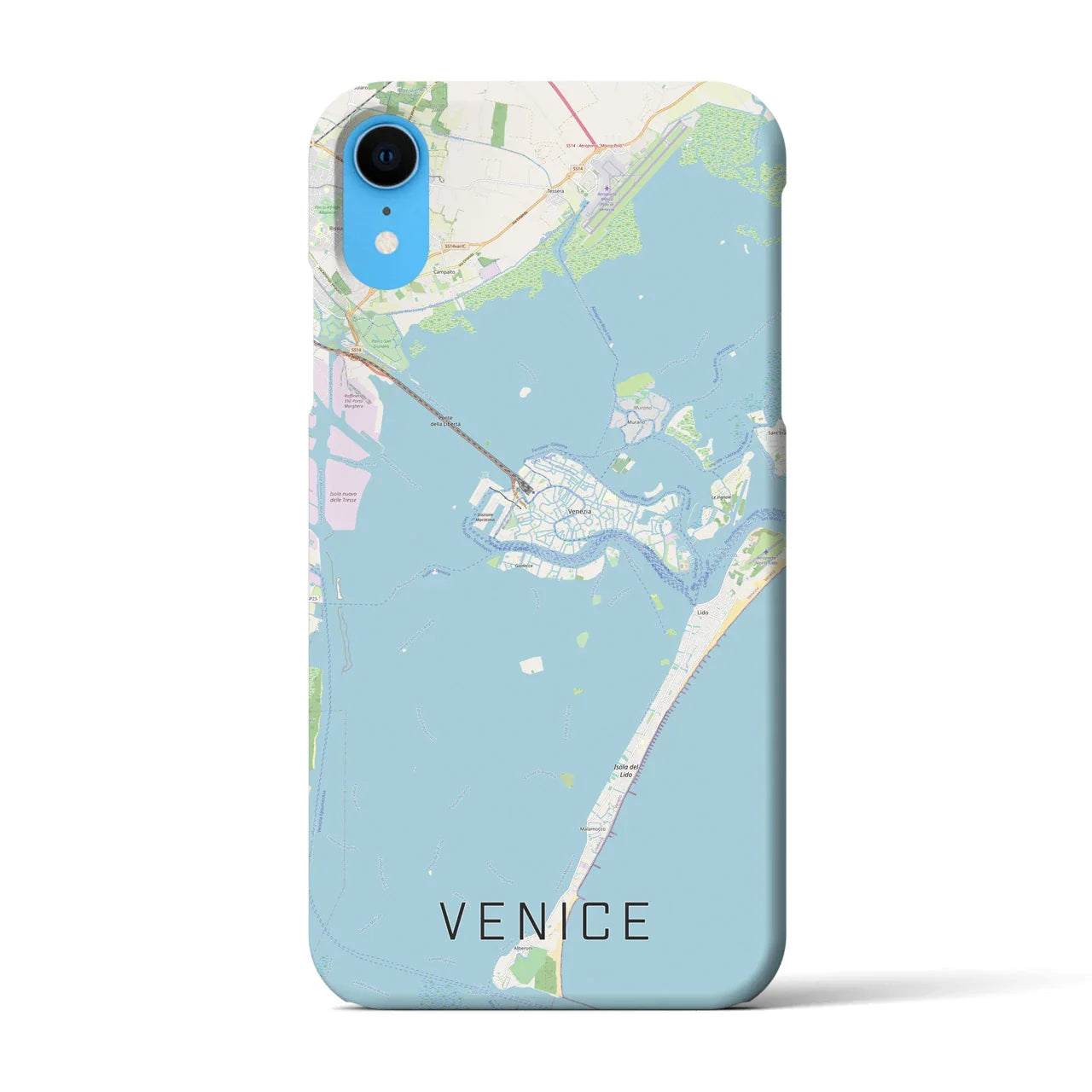 【ヴェネツィア(イタリア)】地図柄iPhoneケース(バックカバータイプ)