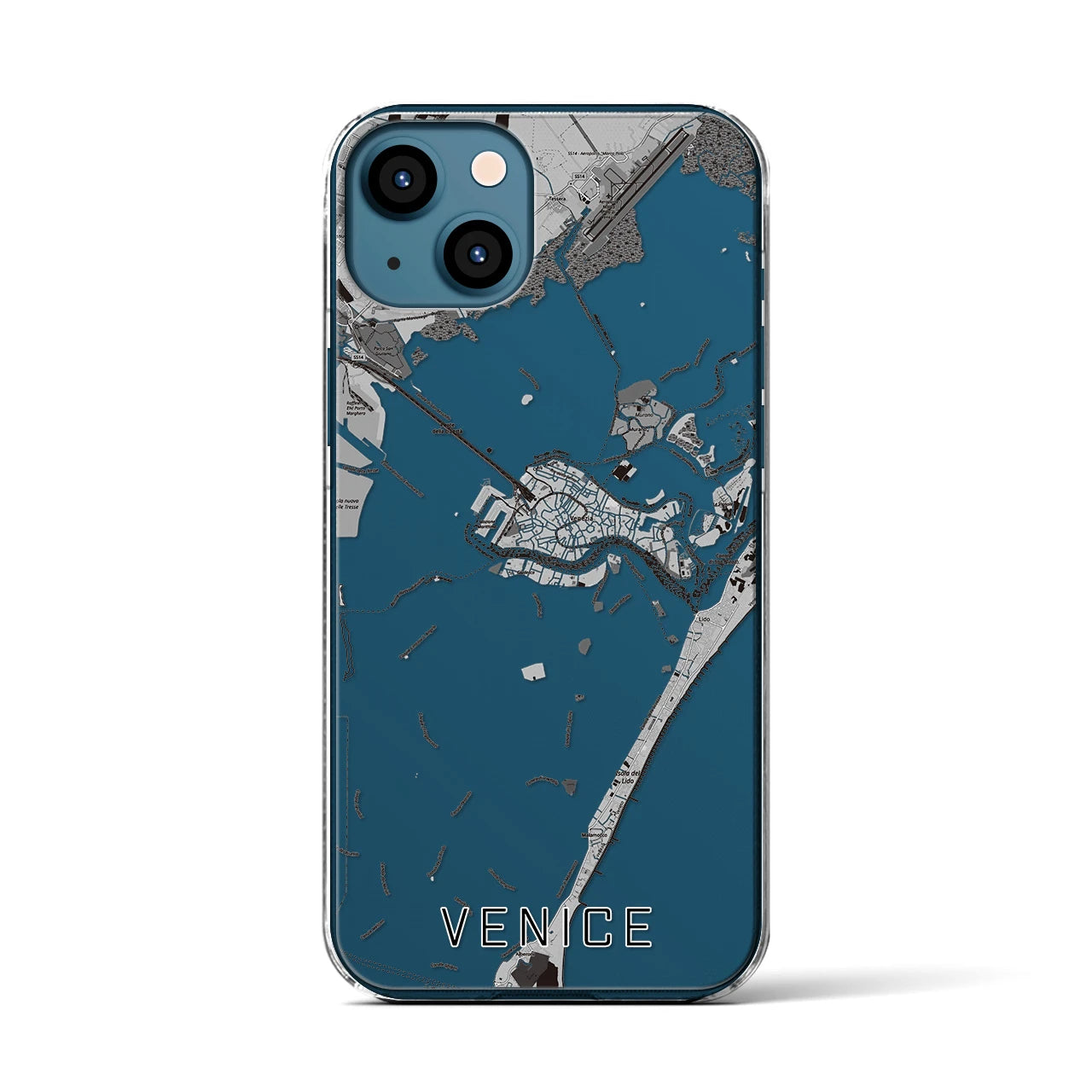 【ヴェネツィア(イタリア)】地図柄iPhoneケース(クリアタイプ)