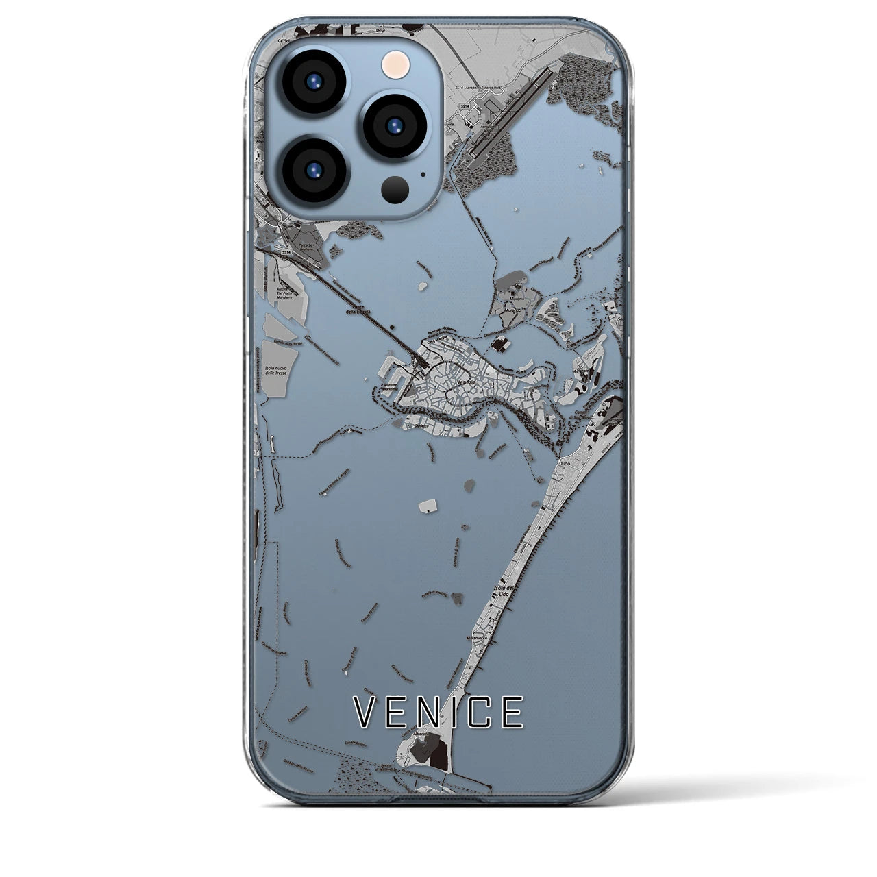 【ヴェネツィア(イタリア)】地図柄iPhoneケース(クリアタイプ)