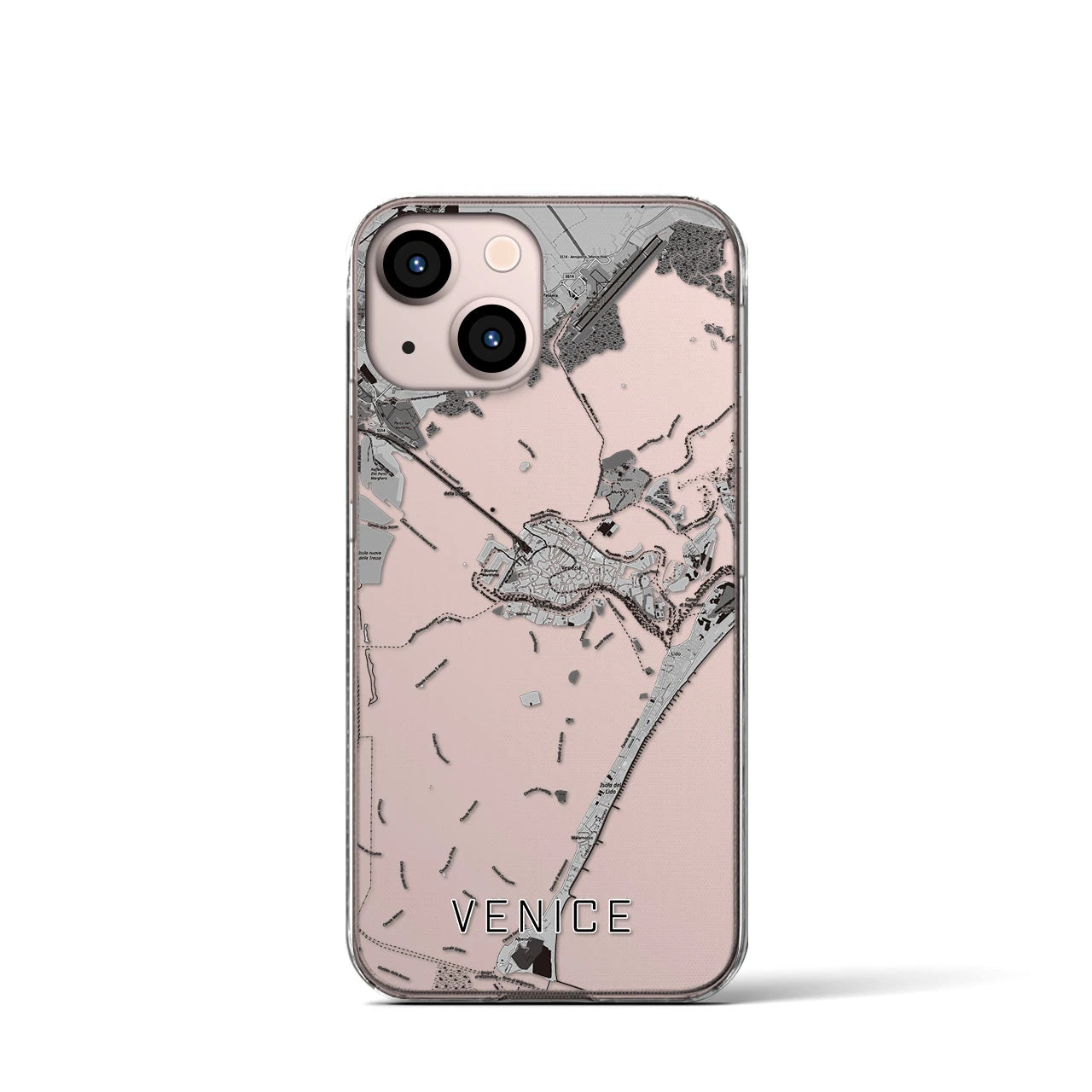 【ヴェネツィア(イタリア)】地図柄iPhoneケース(クリアタイプ)