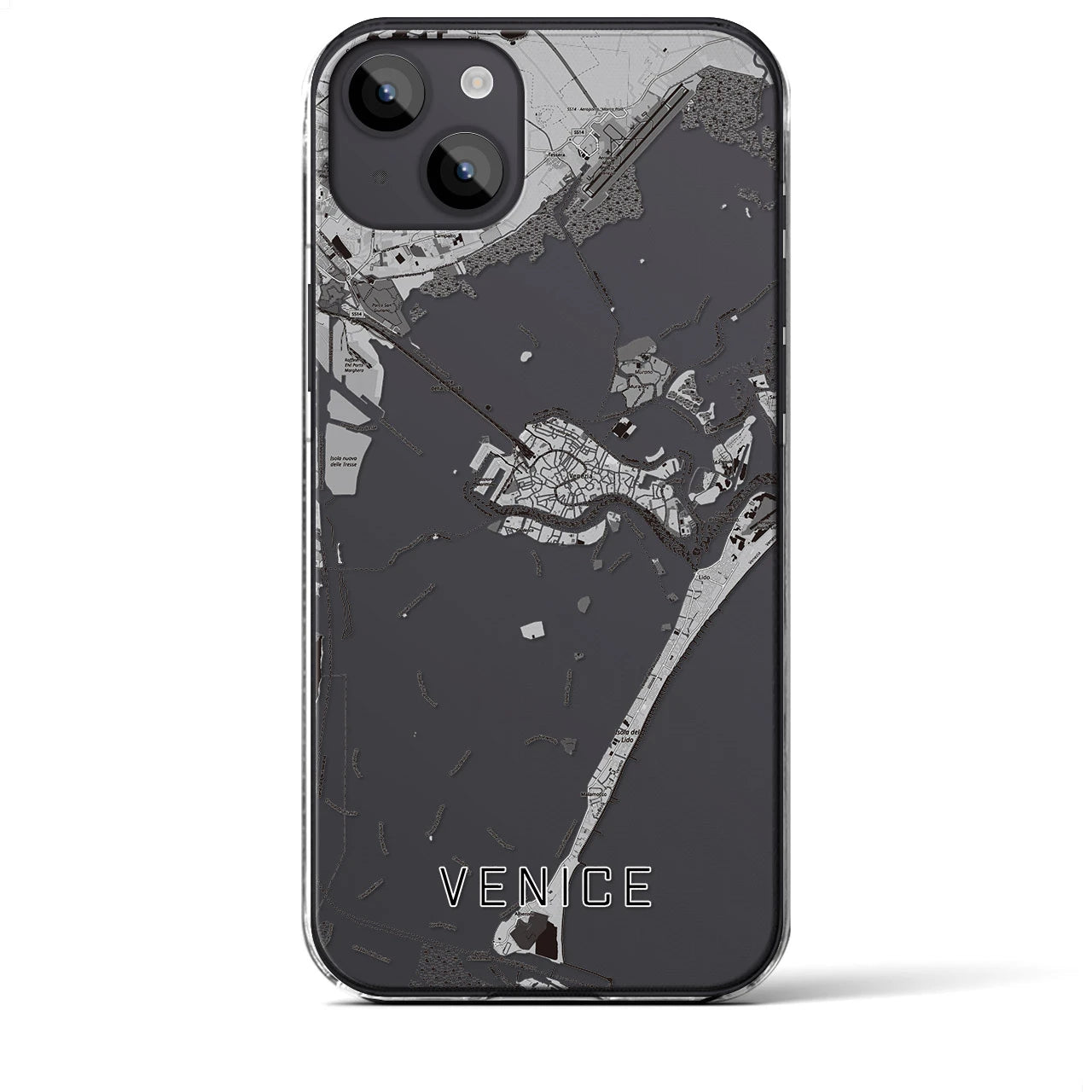 【ヴェネツィア(イタリア)】地図柄iPhoneケース(クリアタイプ)