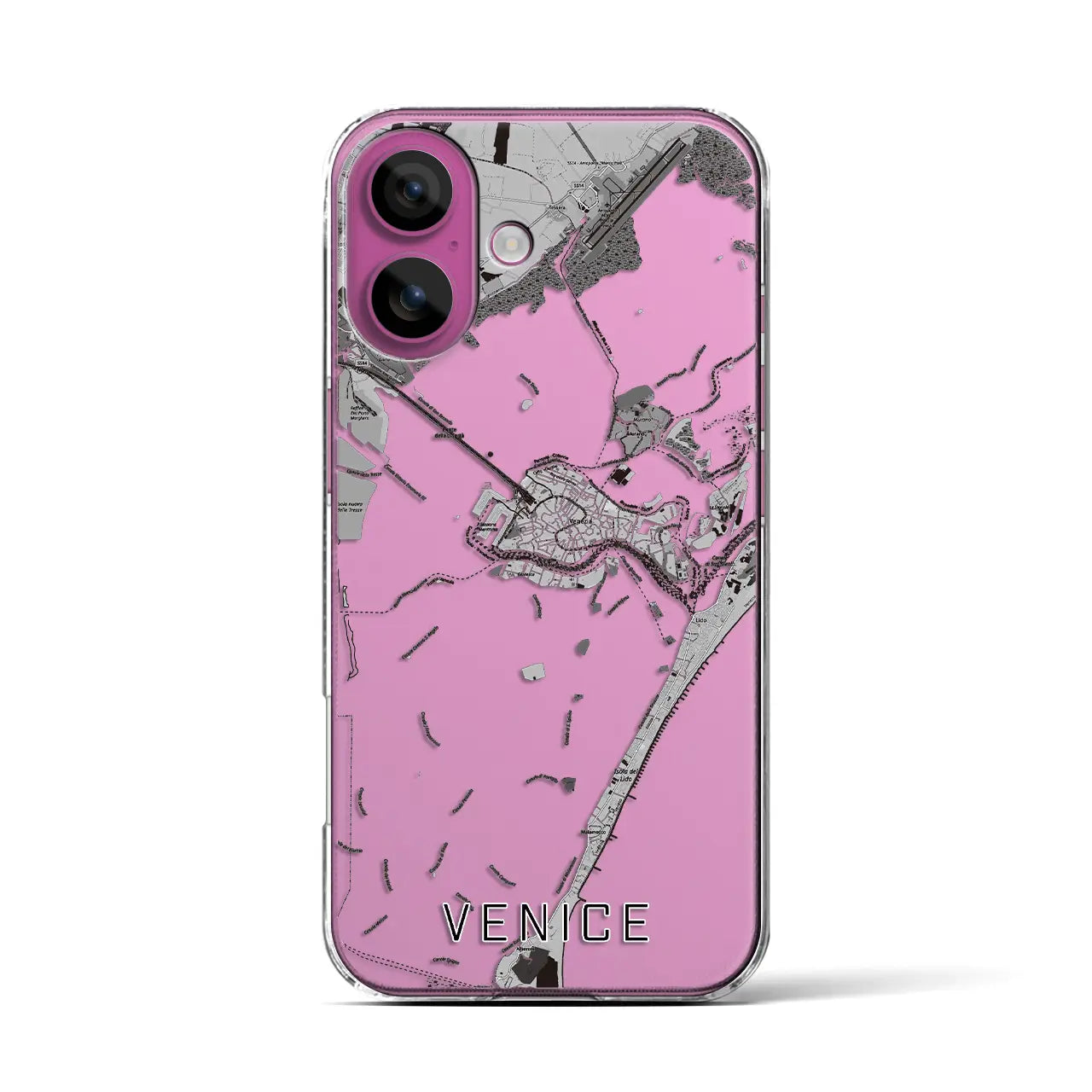 【ヴェネツィア(イタリア)】地図柄iPhoneケース(クリアタイプ)