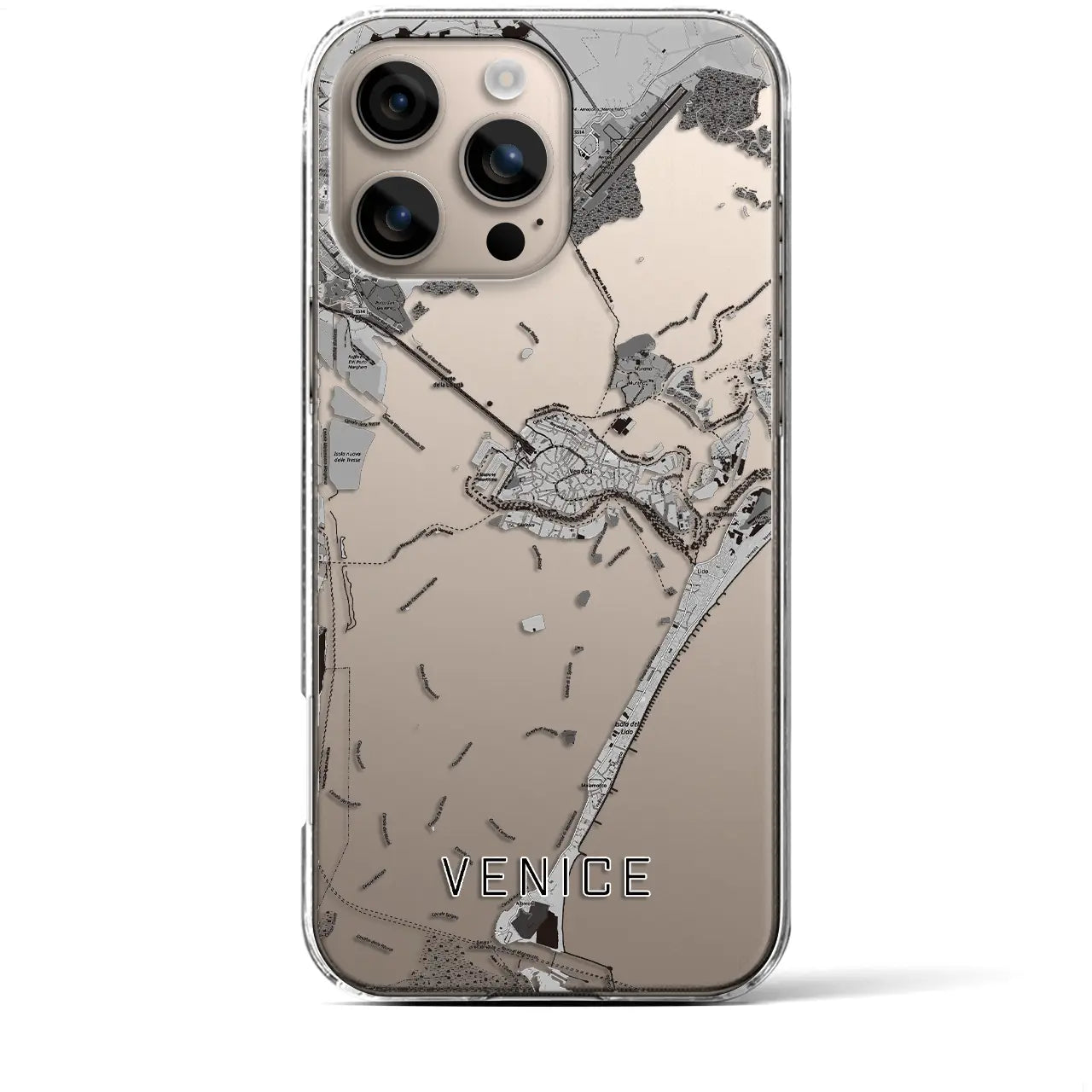 【ヴェネツィア(イタリア)】地図柄iPhoneケース(クリアタイプ)