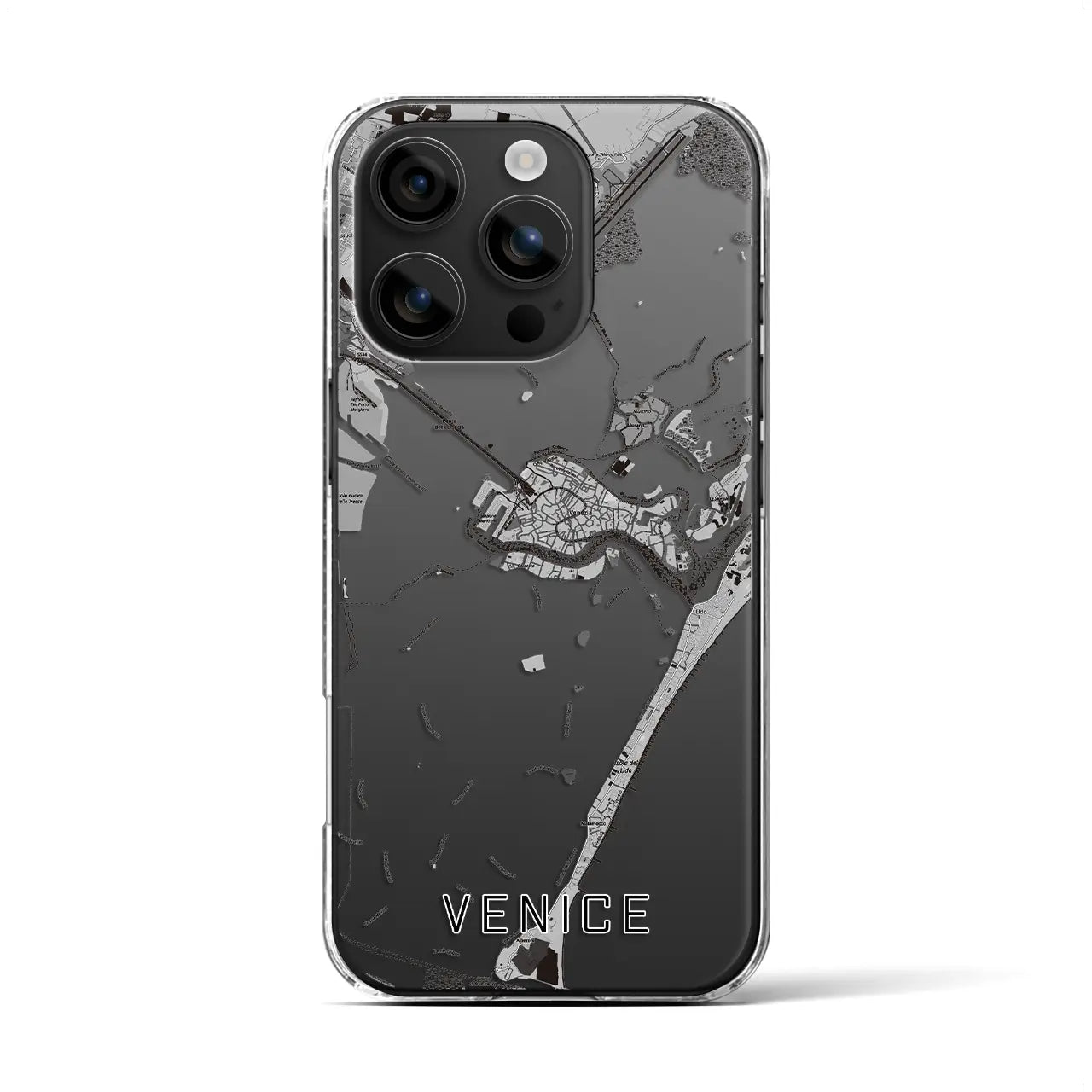 【ヴェネツィア(イタリア)】地図柄iPhoneケース(クリアタイプ)