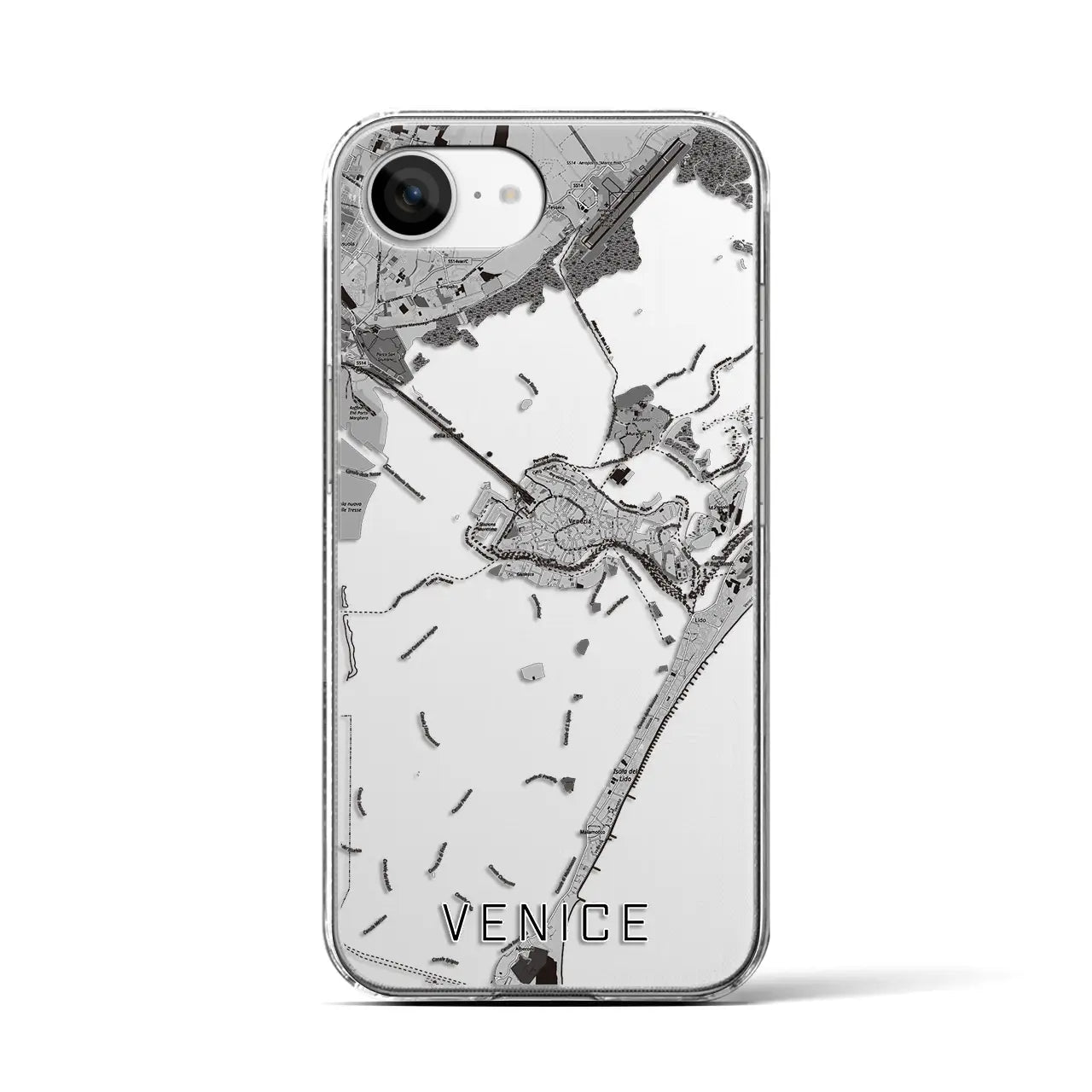 【ヴェネツィア(イタリア)】地図柄iPhoneケース(クリアタイプ)