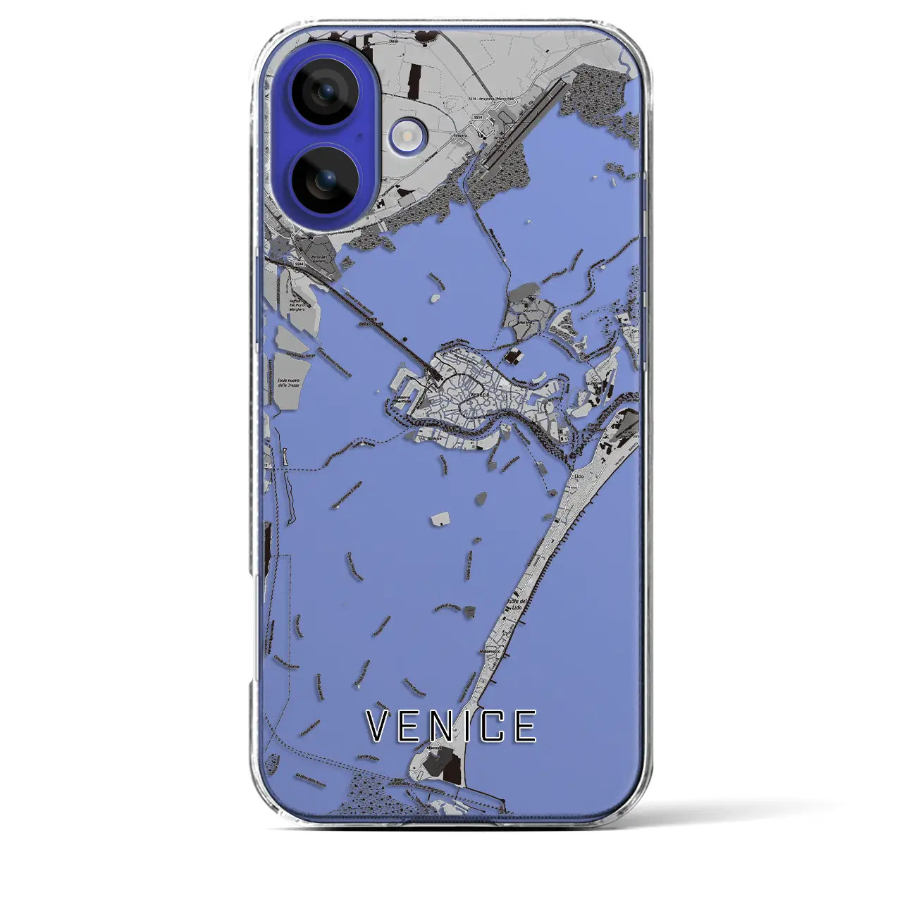 【ヴェネツィア(イタリア)】地図柄iPhoneケース(クリアタイプ)