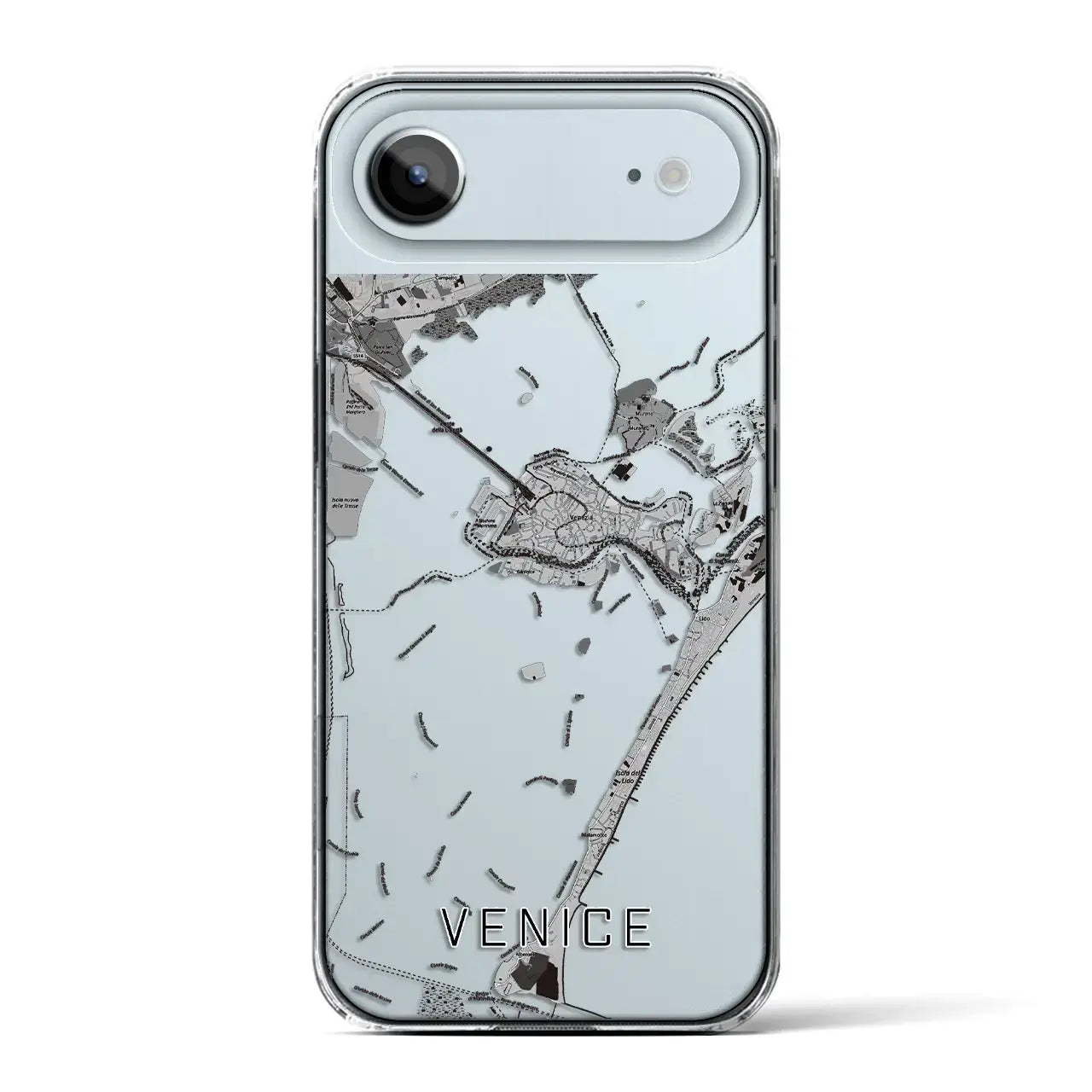 【ヴェネツィア(イタリア)】地図柄iPhoneケース(クリアタイプ)