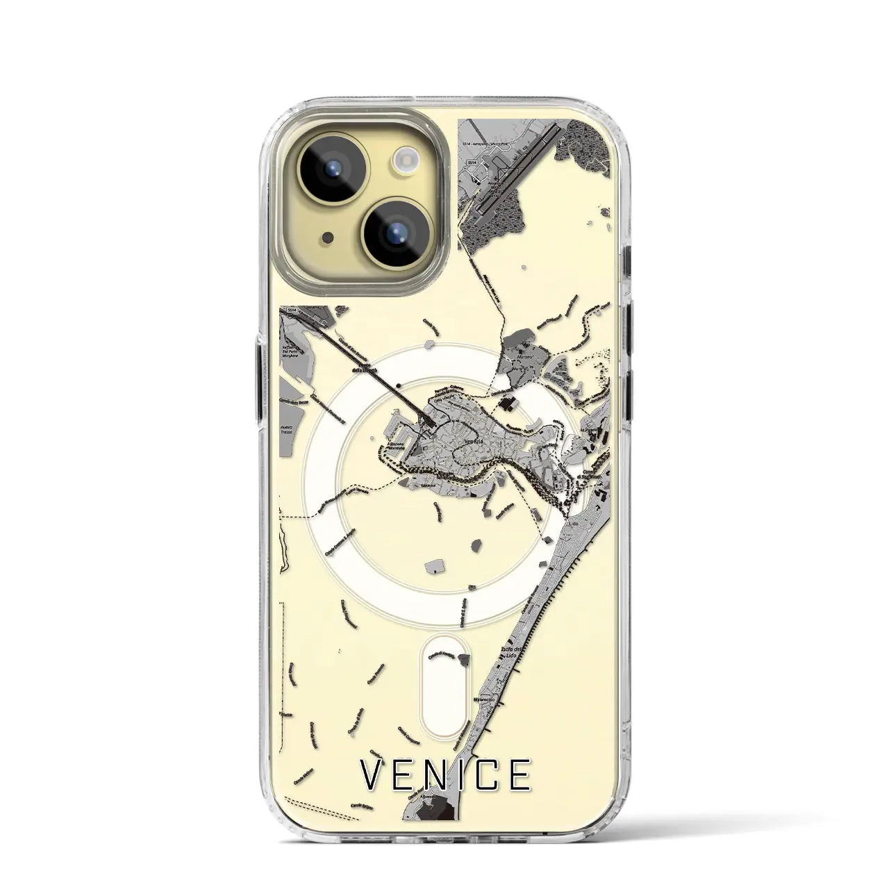 【ヴェネツィア(イタリア)】地図柄iPhoneケース(MagSafeタイプ)
