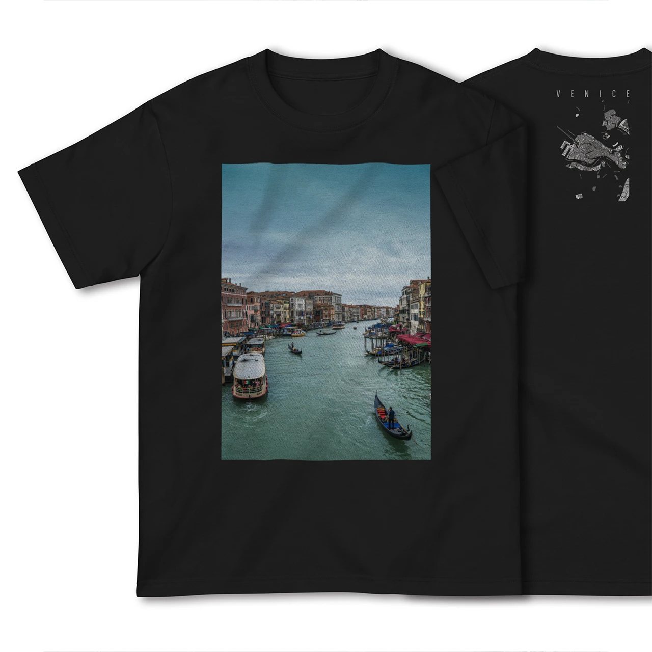 【ヴェネツィア(イタリア)】Map World ハイクオリティTシャツ