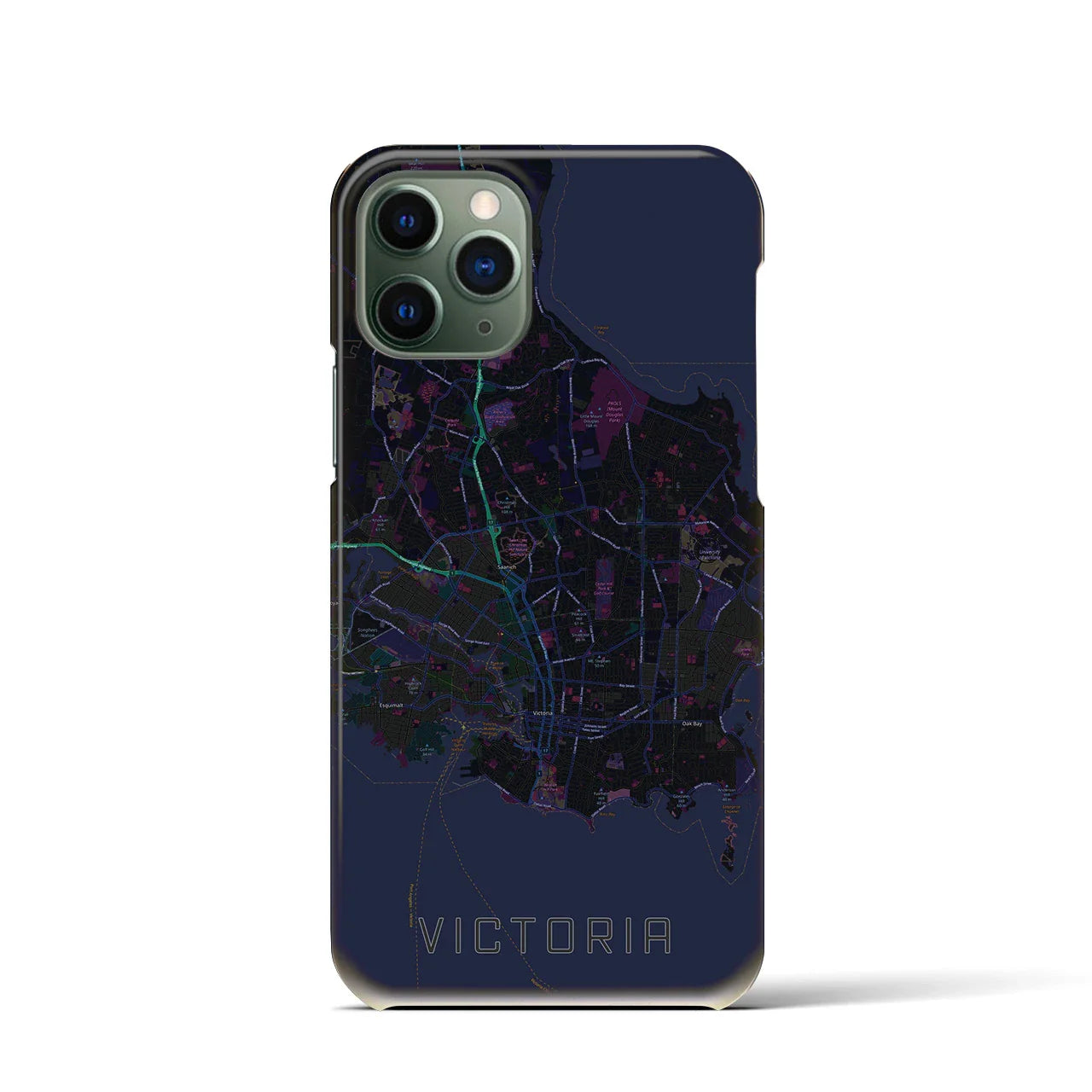 【ビクトリア(カナダ)】地図柄iPhoneケース(バックカバータイプ)