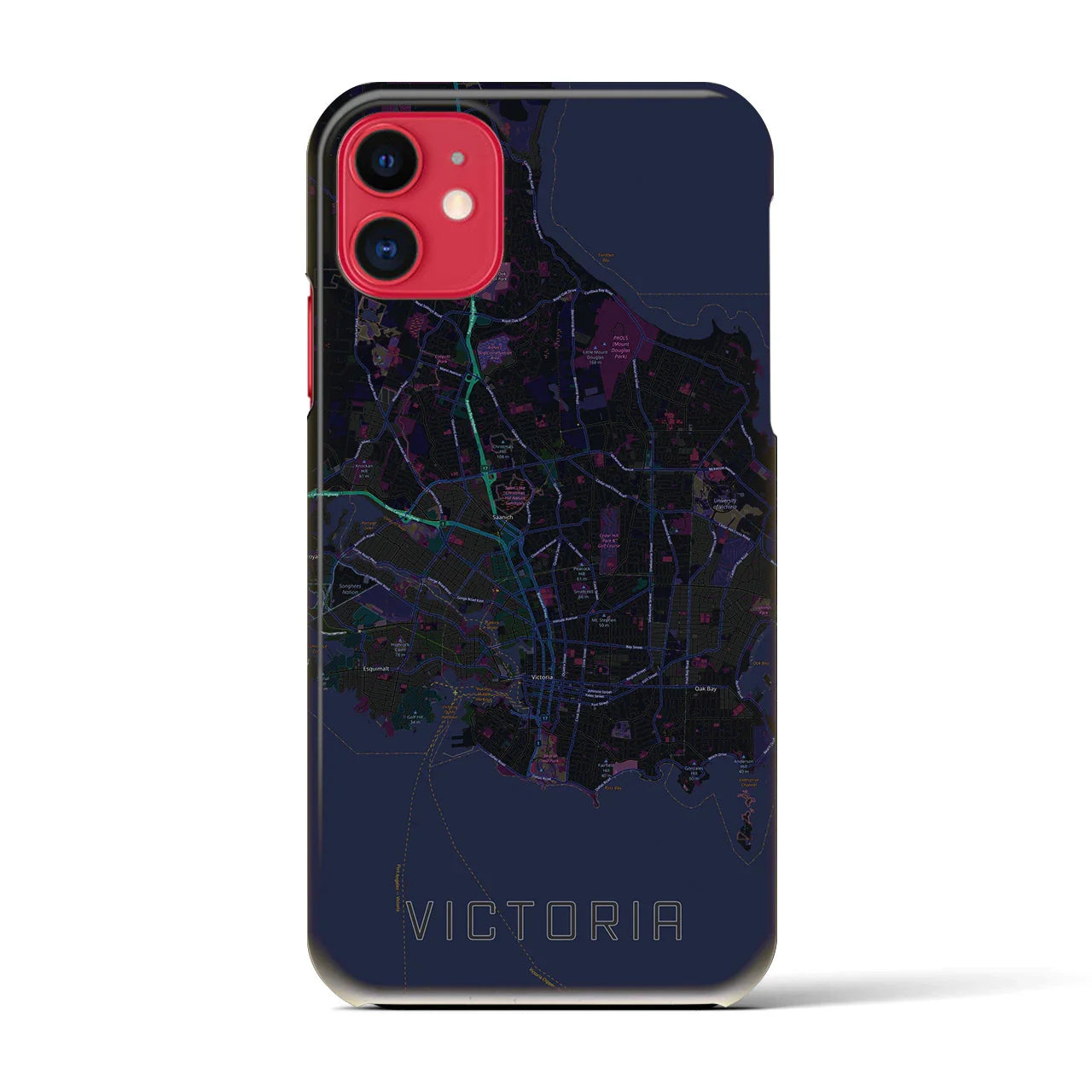 【ビクトリア(カナダ)】地図柄iPhoneケース(バックカバータイプ)