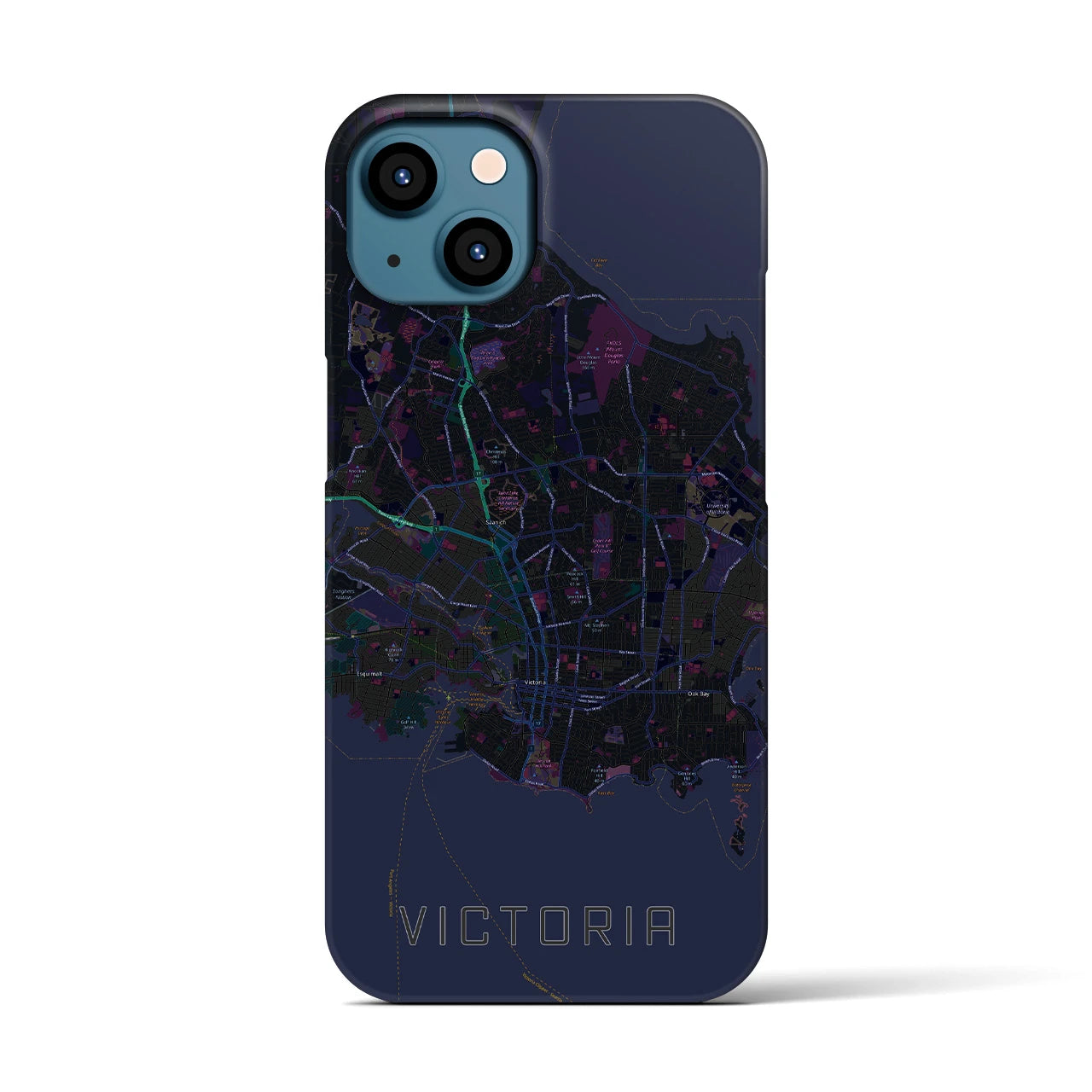 【ビクトリア(カナダ)】地図柄iPhoneケース(バックカバータイプ)